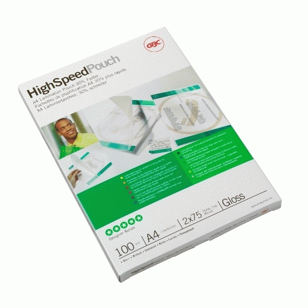 GBC Laminierfolien High Speed glänzend für A4 125 micron, 100 St.