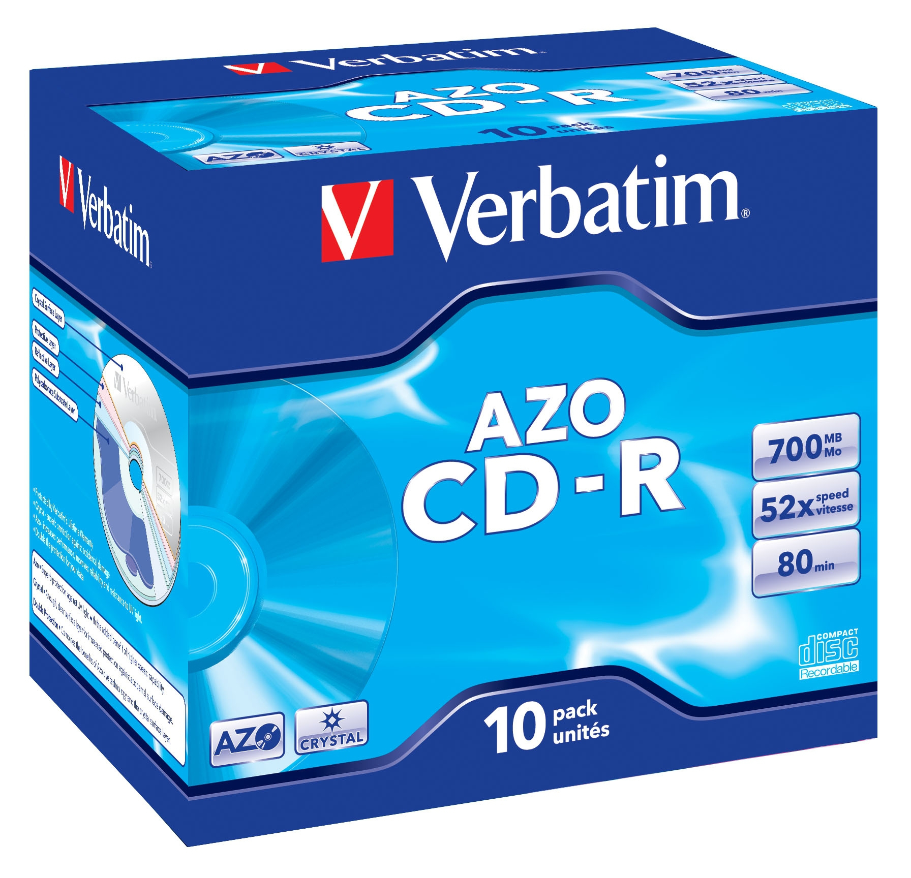 verbatim CD-R 700 MB, 10 St.