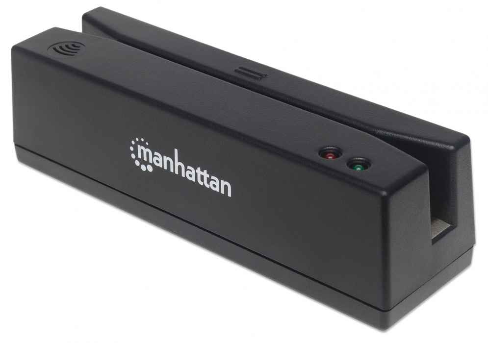 MANHATTAN Magnetkartenleser USB Drei Spuren Leser