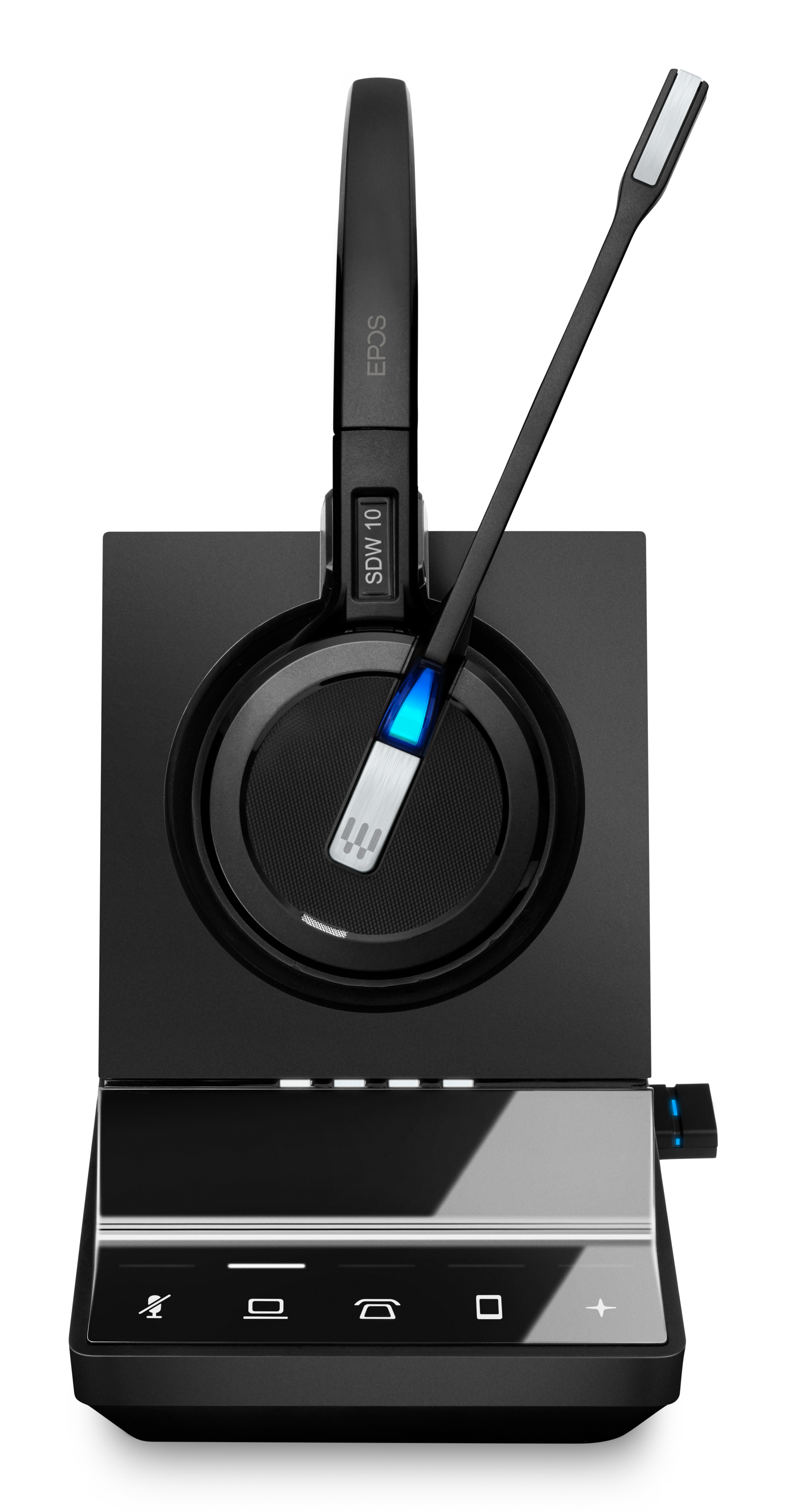 EPOS IMPACT SDW 5016 EU/UK/AUS Mono USB DECT GAP Headset fuer PC Tischtelefon Mobiltelefon inkl. Dongle Kopf- Ohr- u. Nackenbugel