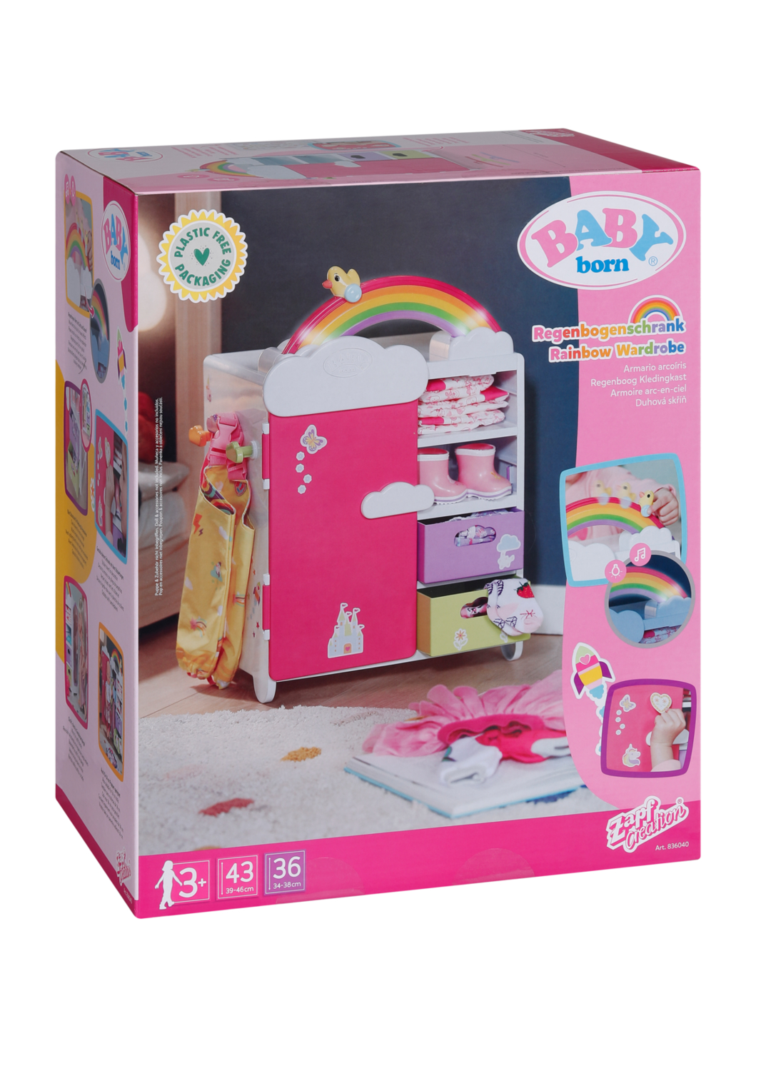 BABY born® Regenbogen Schrank, Puppenmöbel