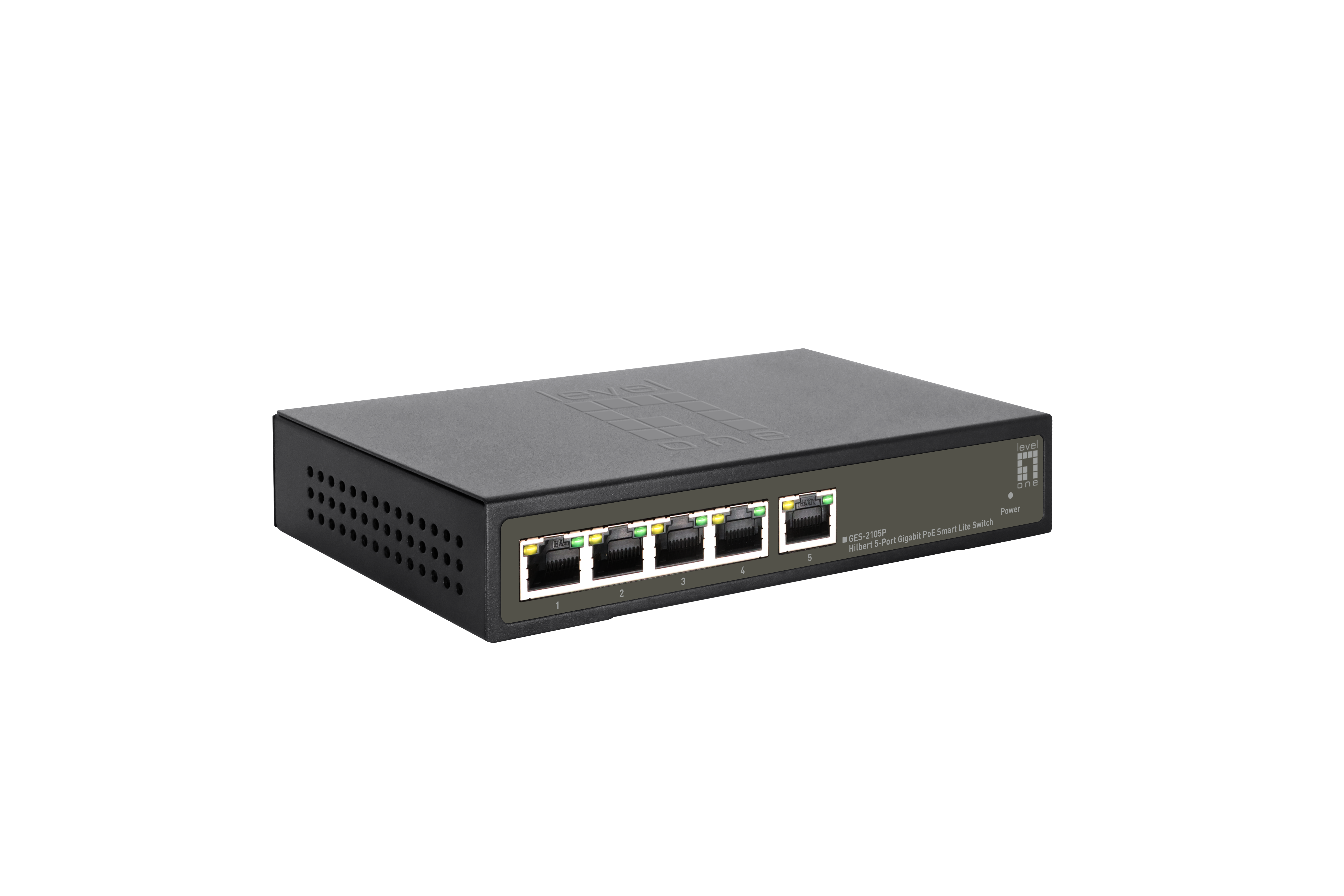 LevelOne PoE+Switch 4xGE PoE/1xGE 65W Hilbert SL managed