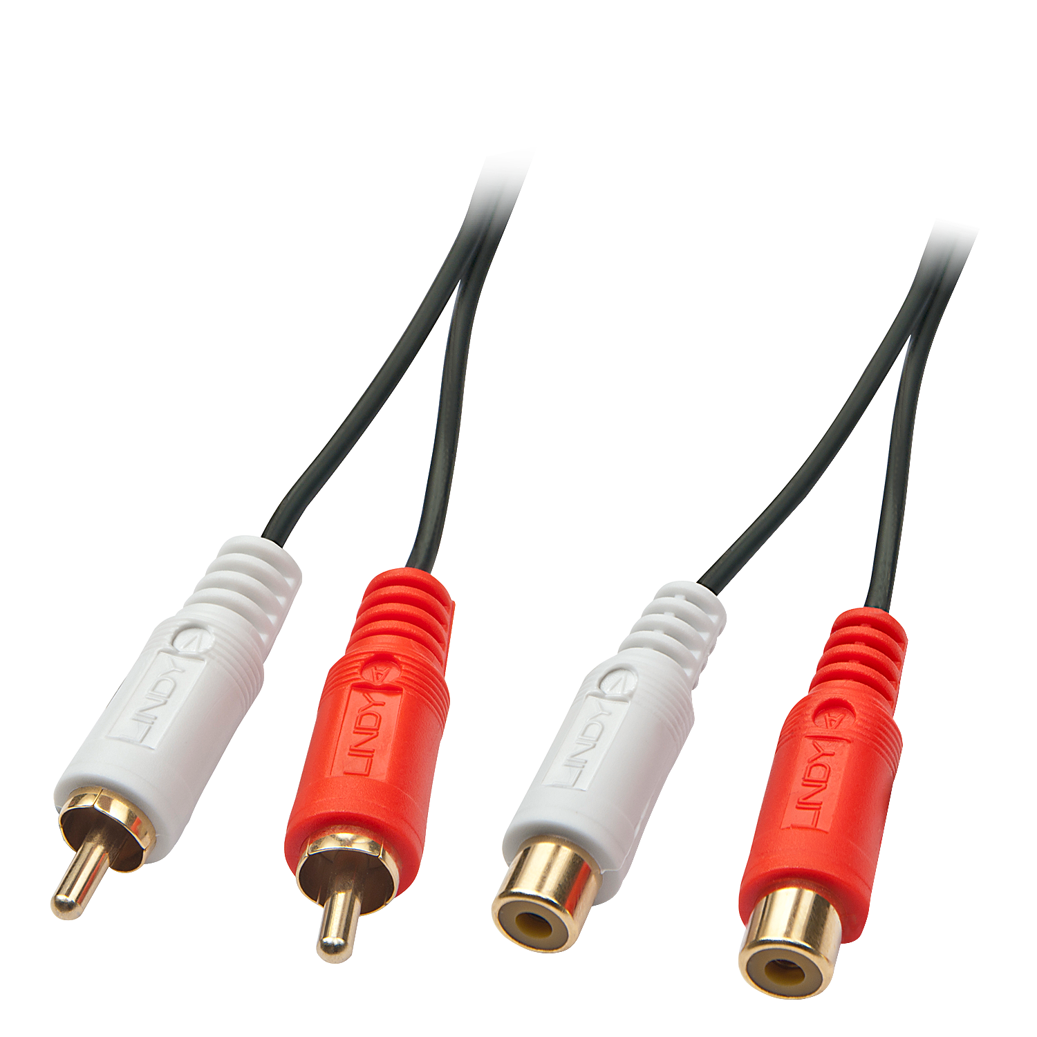 PREMIUM AUDIOKABEL (CINCH) STECKER/BUCHSE 2M