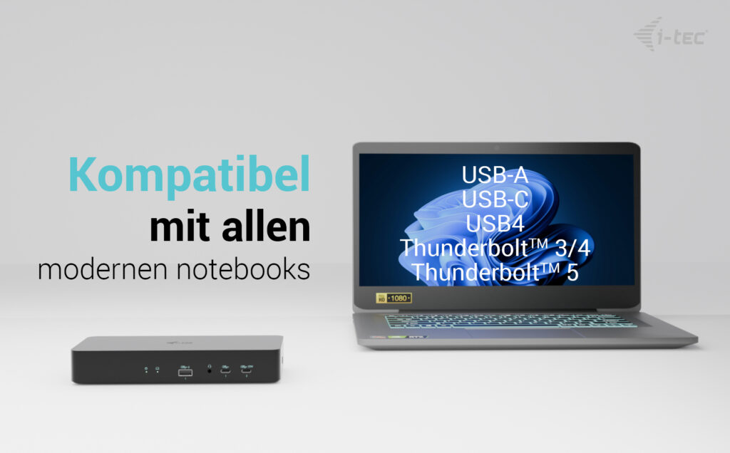 I-TEC Universal Intelligent Dual Display DS 2xHDMI 2xDP 1xGLAN 2xUSB-C Gen2 3xUSB-A Gen2 2xUSB-A Gen1 1xAudio/Mic PD100W KL
