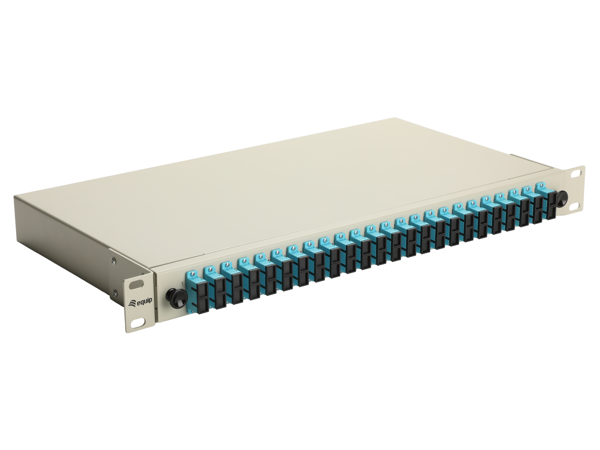 Equip LWL-Spleißkasten 24-Port SC-Duplex OM3 1U komplett gr