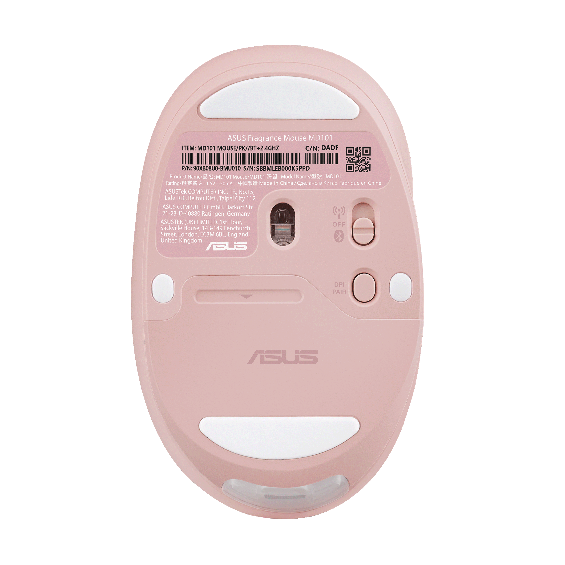 ASUS MD101 Fragrance Maus wireless 2400dpi pink