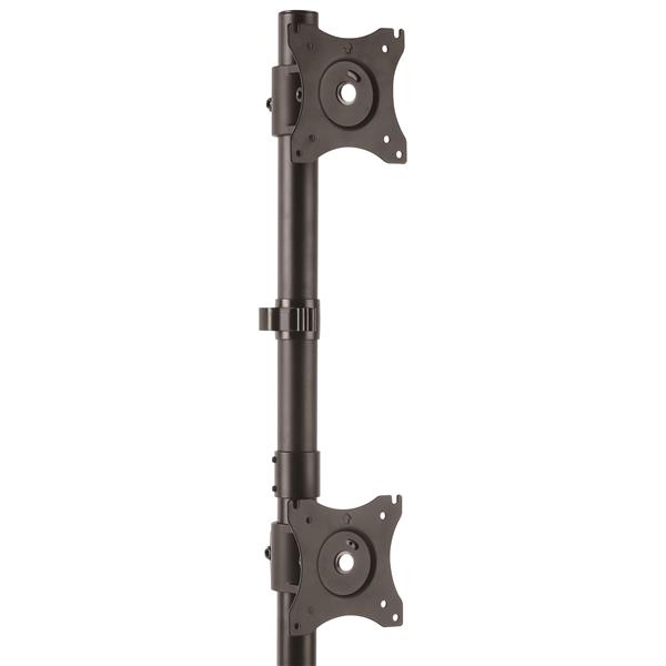 STARTECH.COM Vertikale Dual Monitorhalterung - Stahl - VESA bis zu 27 Zoll (10Kg) - Verstellbare zweifach Monitorhalterung