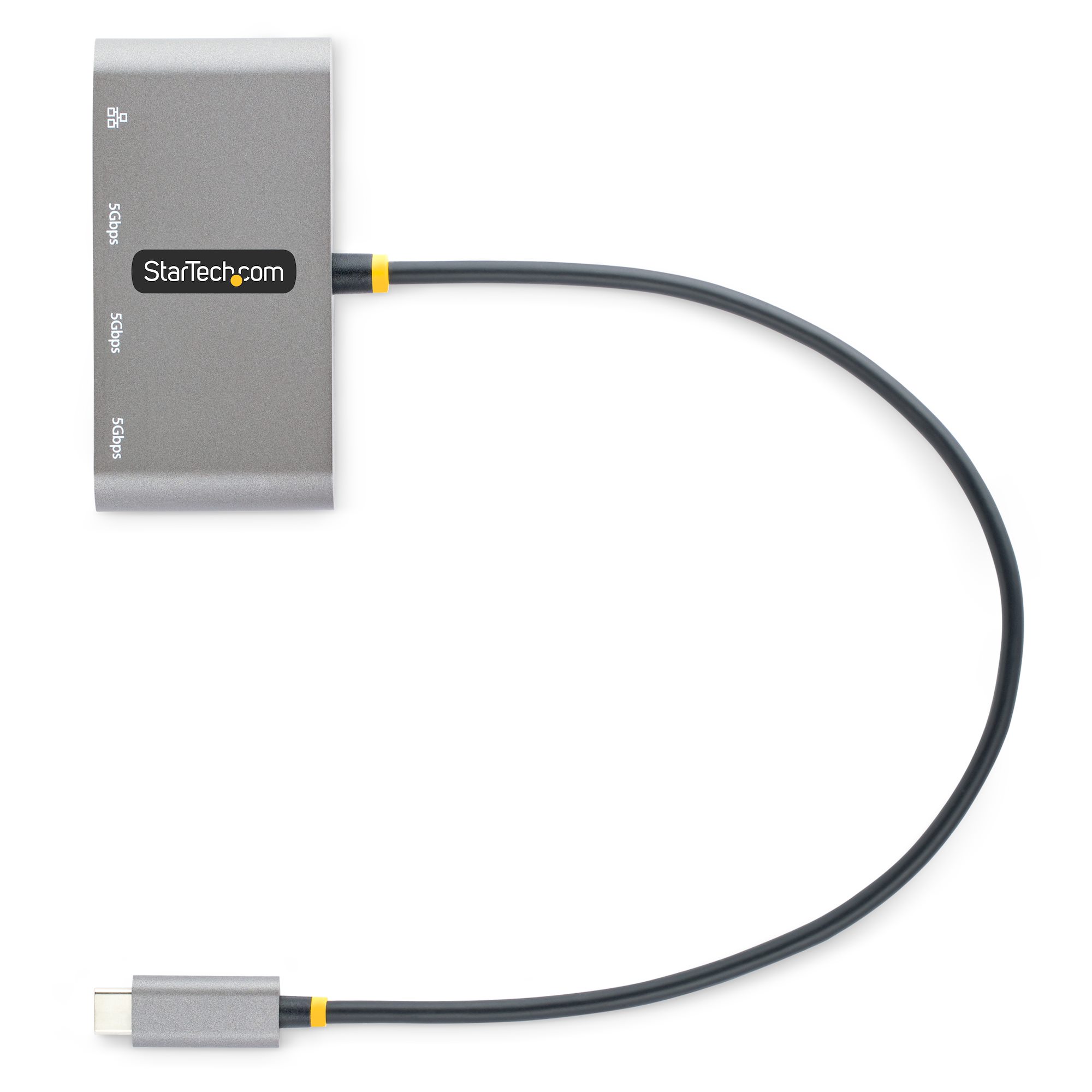 3-PORT USB-C HUB WITH GIGABIT ETHERNET PORTABLE LAPTOP HUB