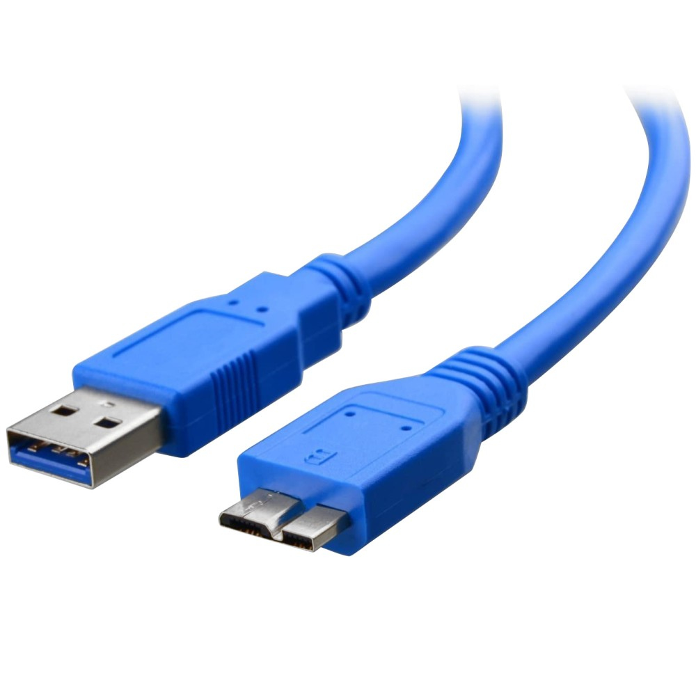 TECHLY USB3.0 Anschlusskabel blau 2m Stecker Typ A auf Stecker Typ Micro B