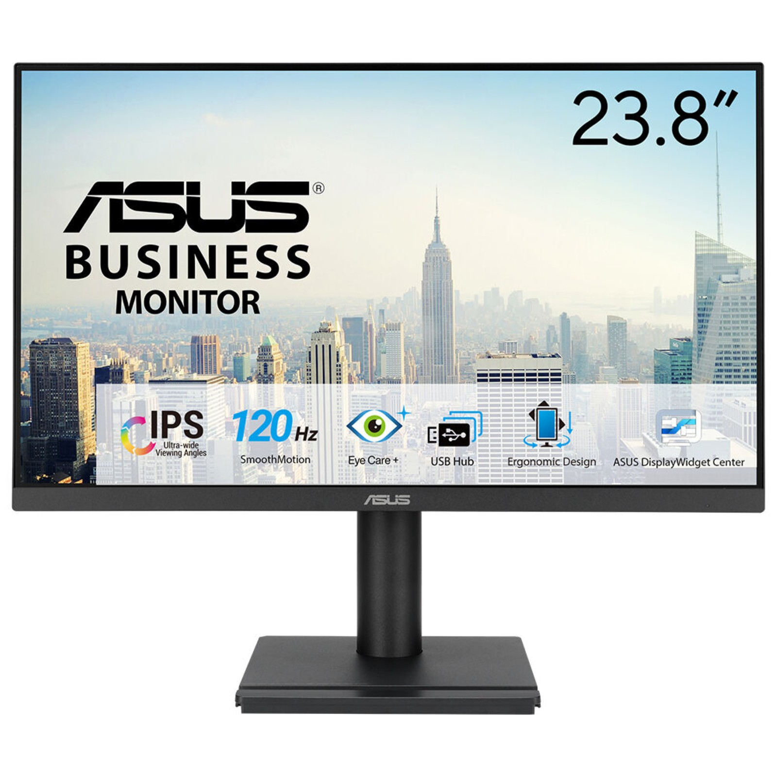 ASUS VA249QGS 60,45cm 23,8Zoll IPS WLED FHD 16:9 120Hz 350cd/m2 1ms HDMI DP D-Sub USB Hub: 4xUSB 3.2 G1 Type-A Black