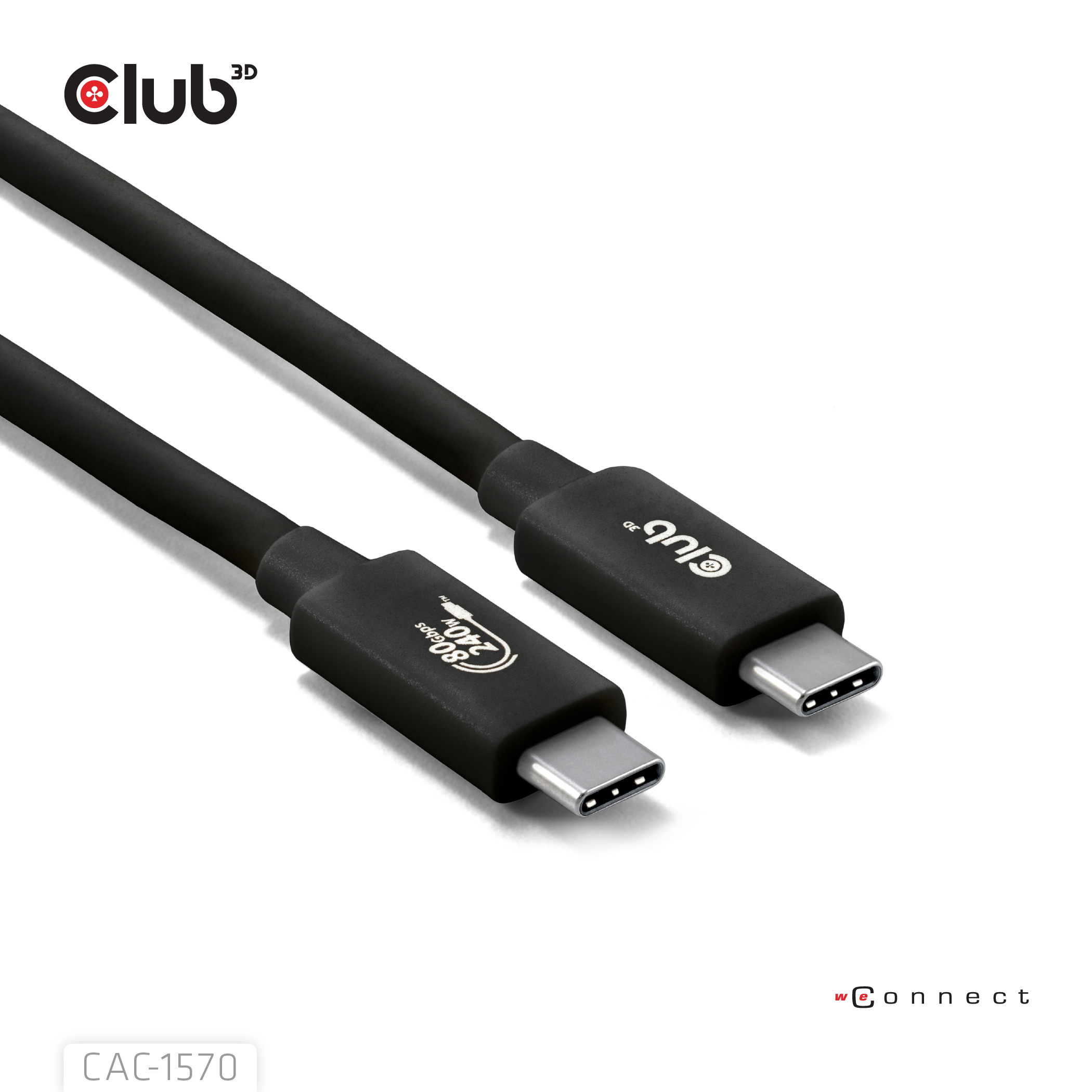 Club3D Kabel USB-C 80Gbps zertifi. PD240W/8K240Hz 1,2m St/St retail
