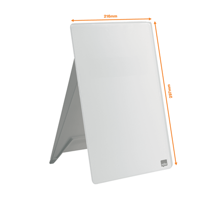 nobo Schreibtisch-Whiteboard Notiz 21,6 x 29,7 cm brillant weiß Glas