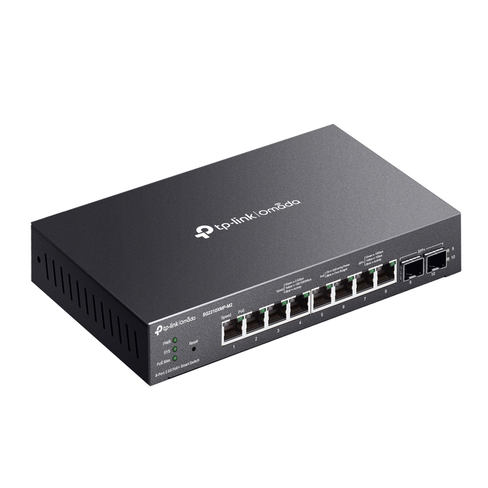 OMADA 8-PORT 2.5G SMART SWITCH 8X 2.5GBASE-T POE+ 2X 10GE SFP+