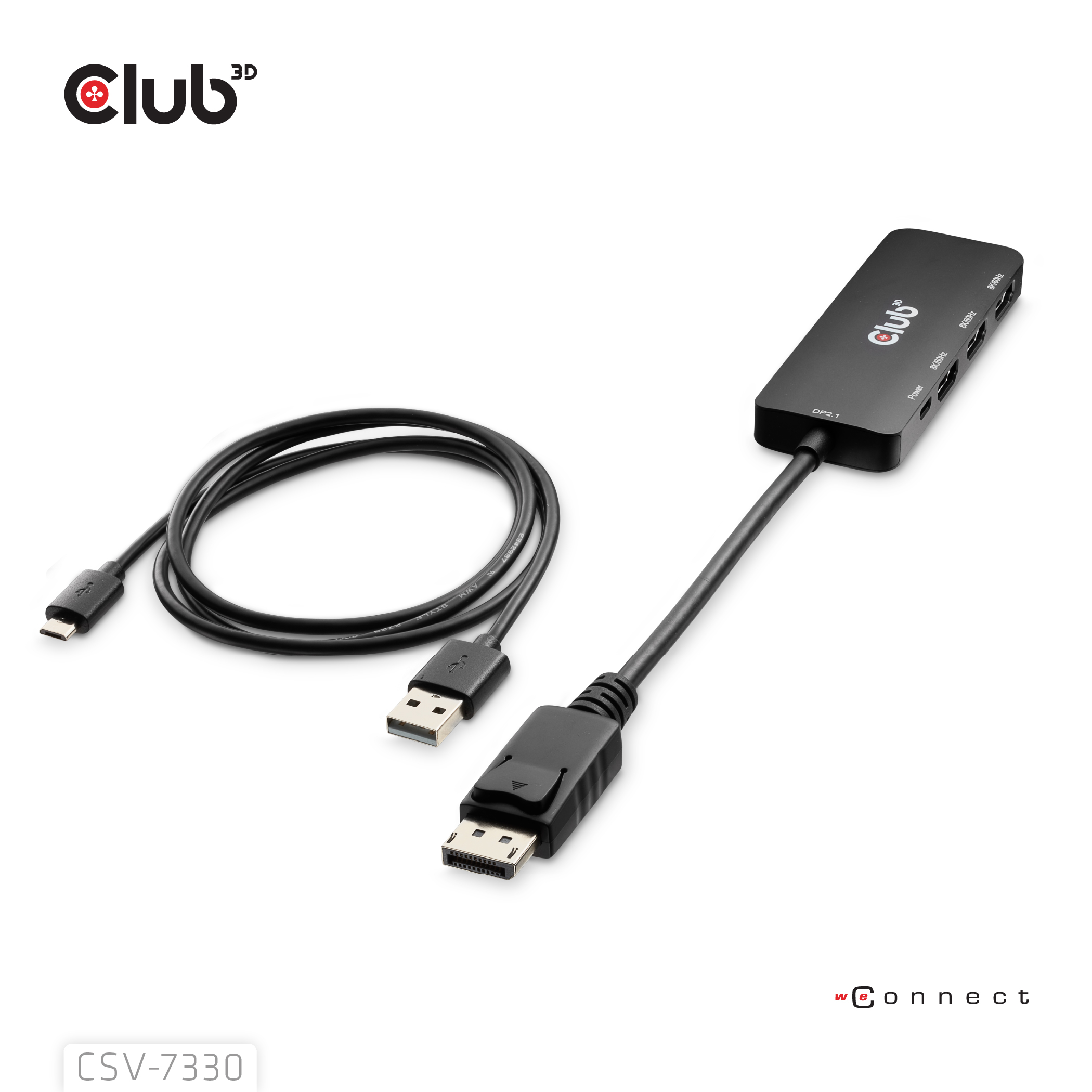 Club3D Adapter DisplayPort 2.1 > 3x HDMI 2.1 8K60Hz retail