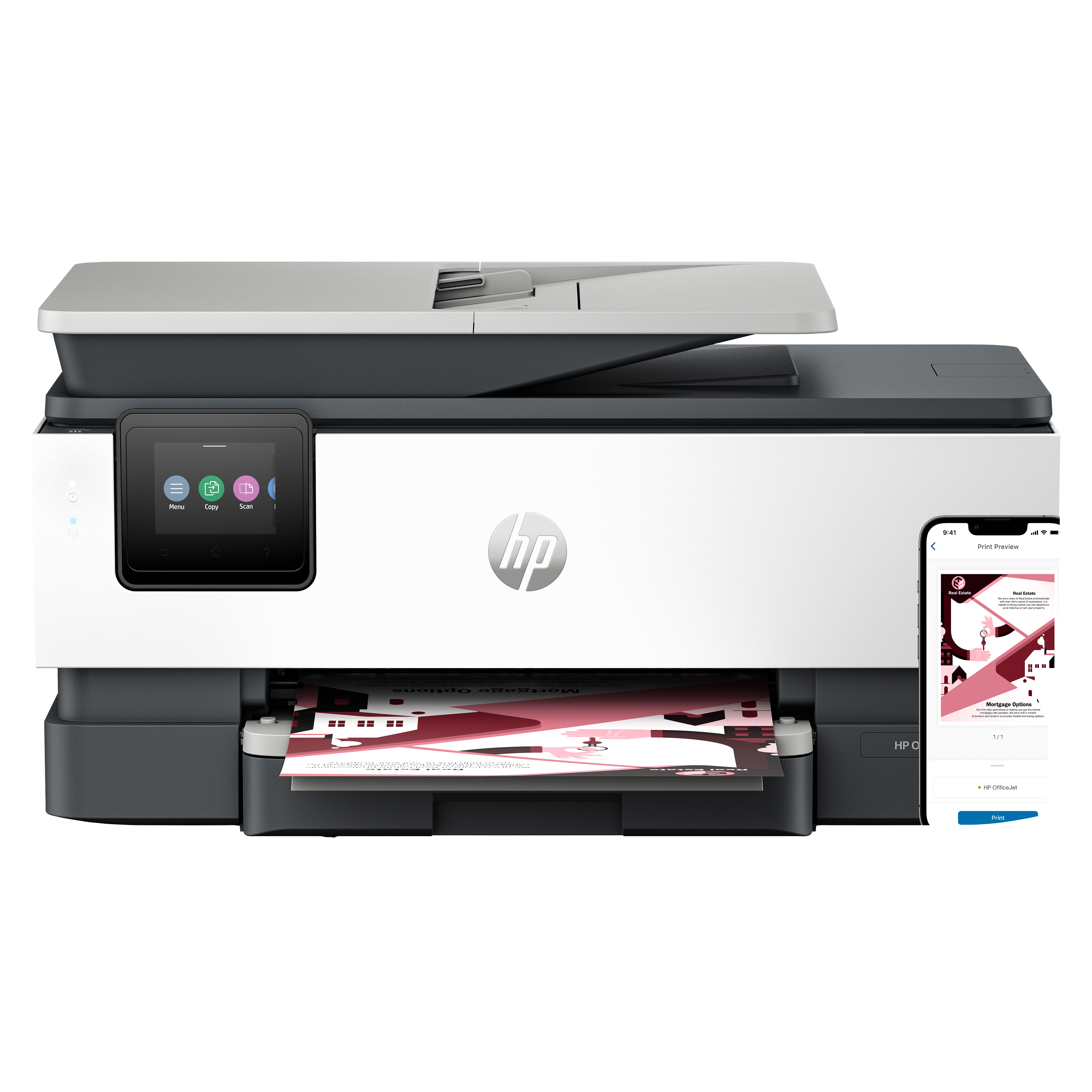 HP OfficeJet Pro 8122e All-in-One 3 in 1 Tintenstrahl-Multifunktionsdrucker grau, HP Instant Ink-fähig