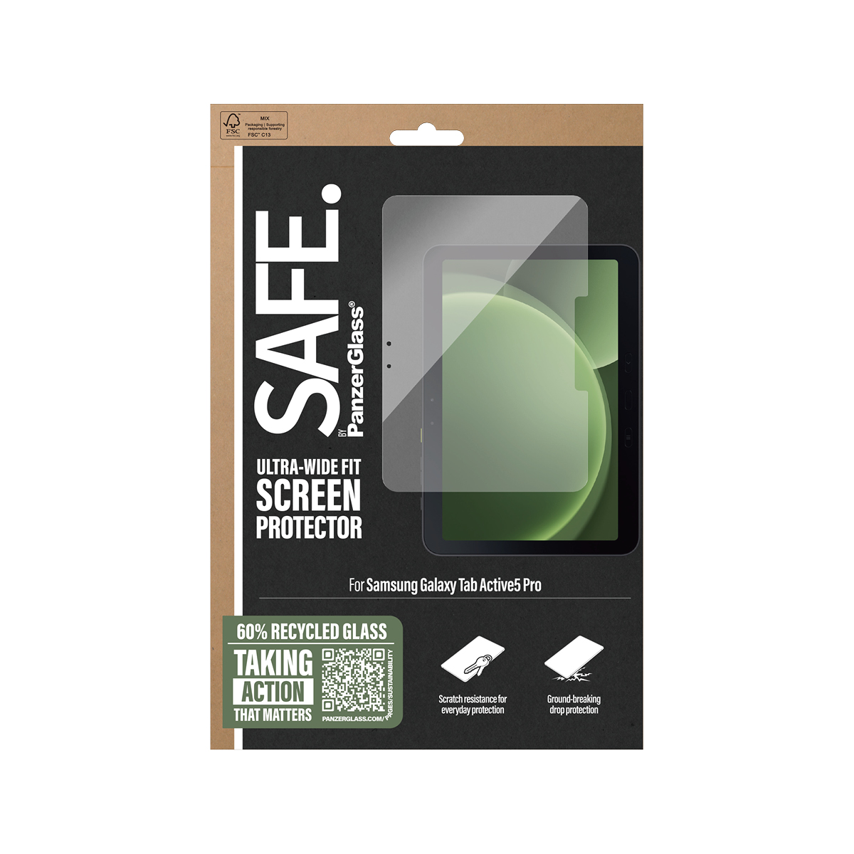 SAFE. BY PANZERGLASS SCREEN PRO SAMSUNG GALAXY TAB ACTIVE5 PRO
