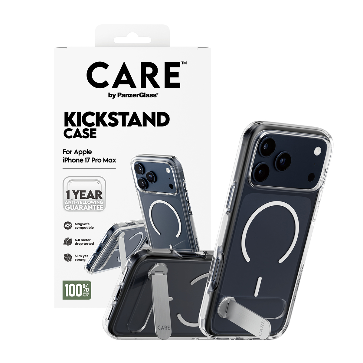 CARE BY FEATURE CASE TRANSPAREN W. KICKSTAND IPHONE 17 PRO MAX