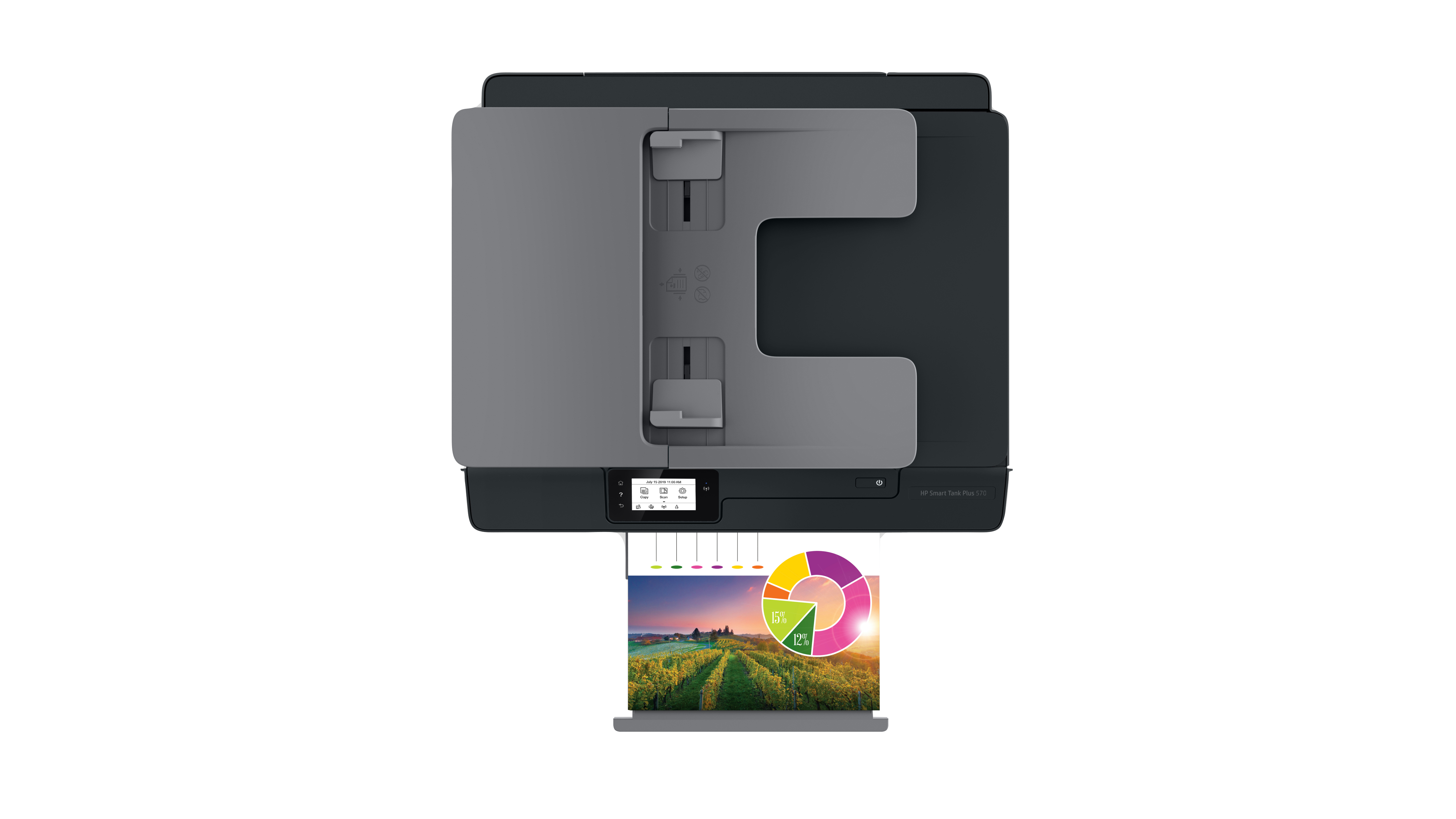 AKTION: HP Smart Tank Plus 570 Wireless All-in-One 3 in 1 Tintenstrahl-Multifunktionsdrucker grau mit 20 Euro CashBack