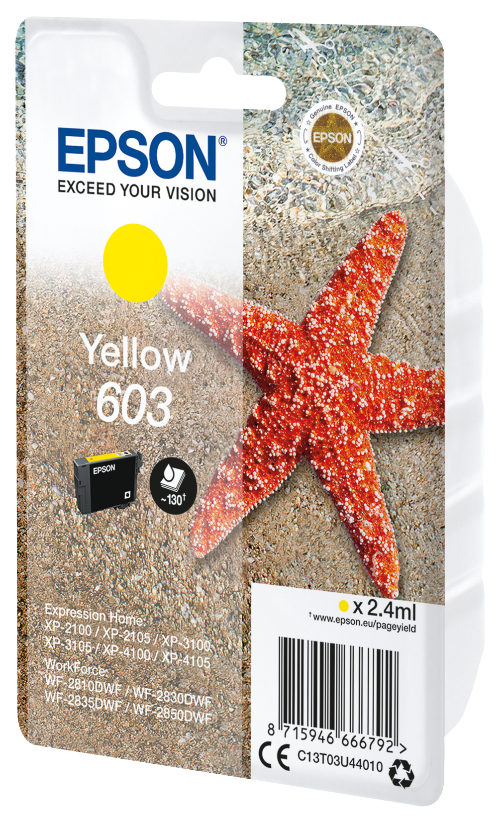 EPSON 1LB Singlepack Yellow 603 Ink w/s