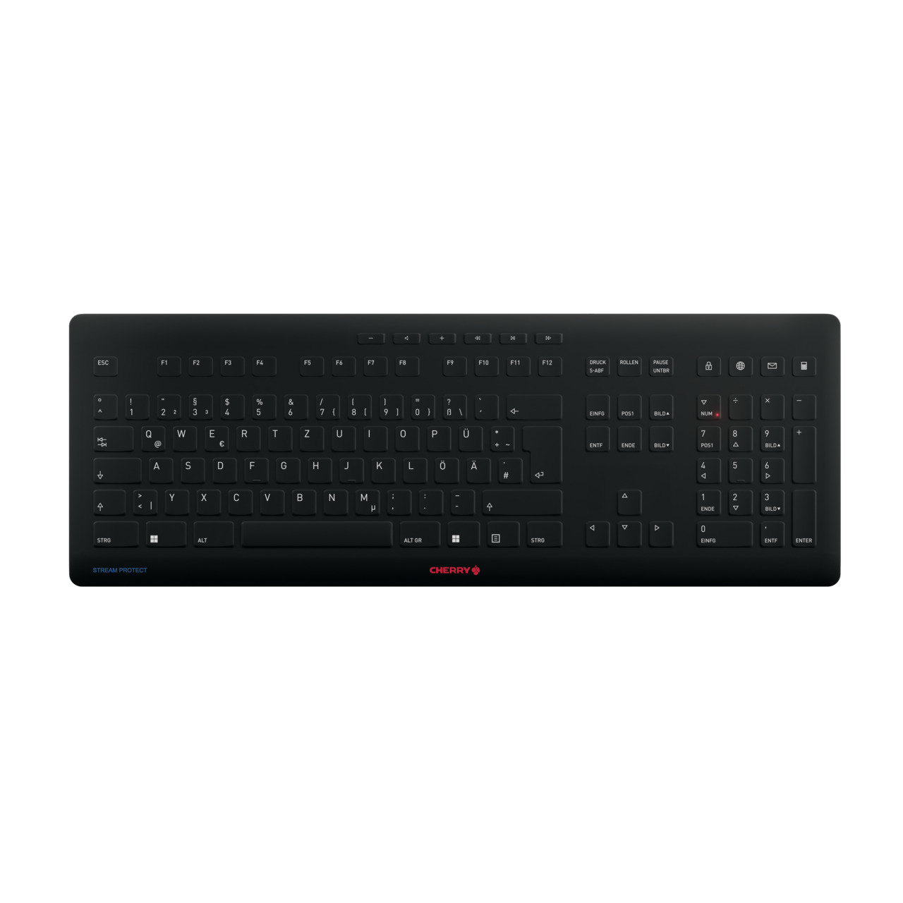 CHERRY STREAM PROTECT Tastatur kabellos schwarz