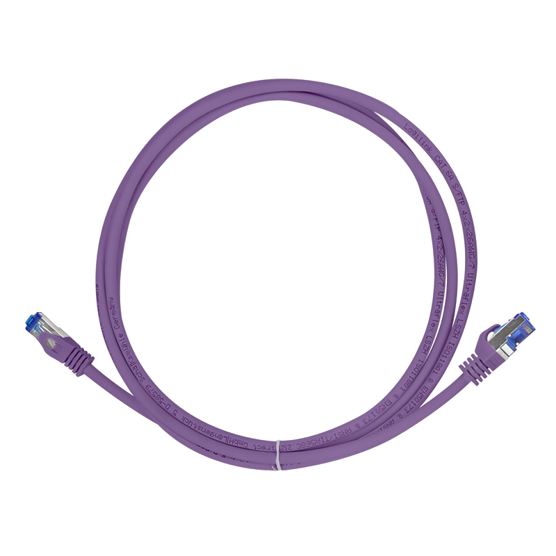 Logilink Patchkabel Ultraflex, Cat.6A, S/FTP, violett, 0,5 m