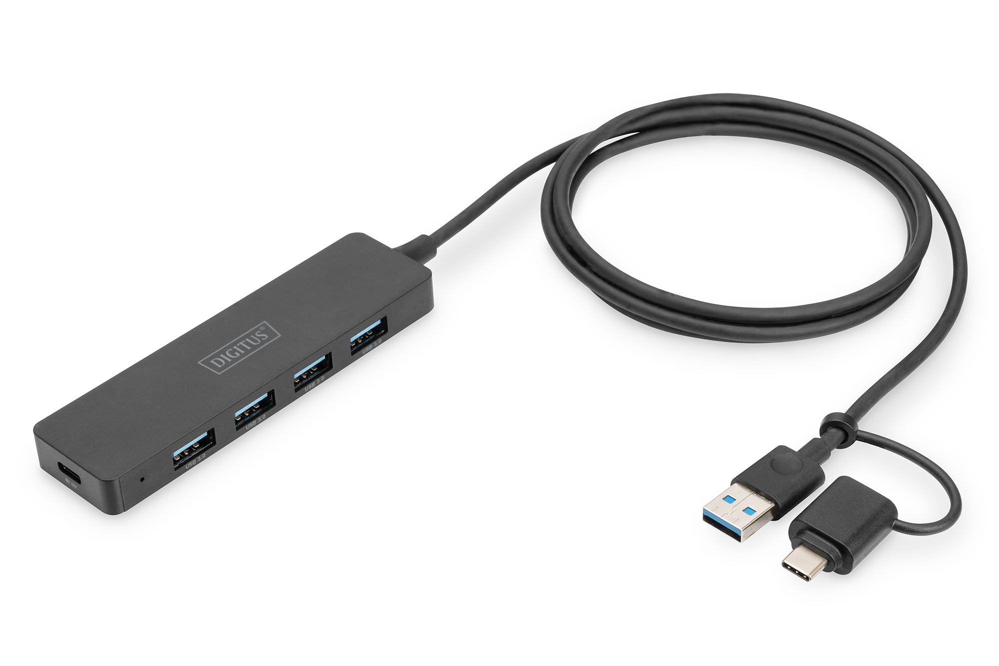 USB 3.0 Hub 4-Port Slim Line, USB-Hub