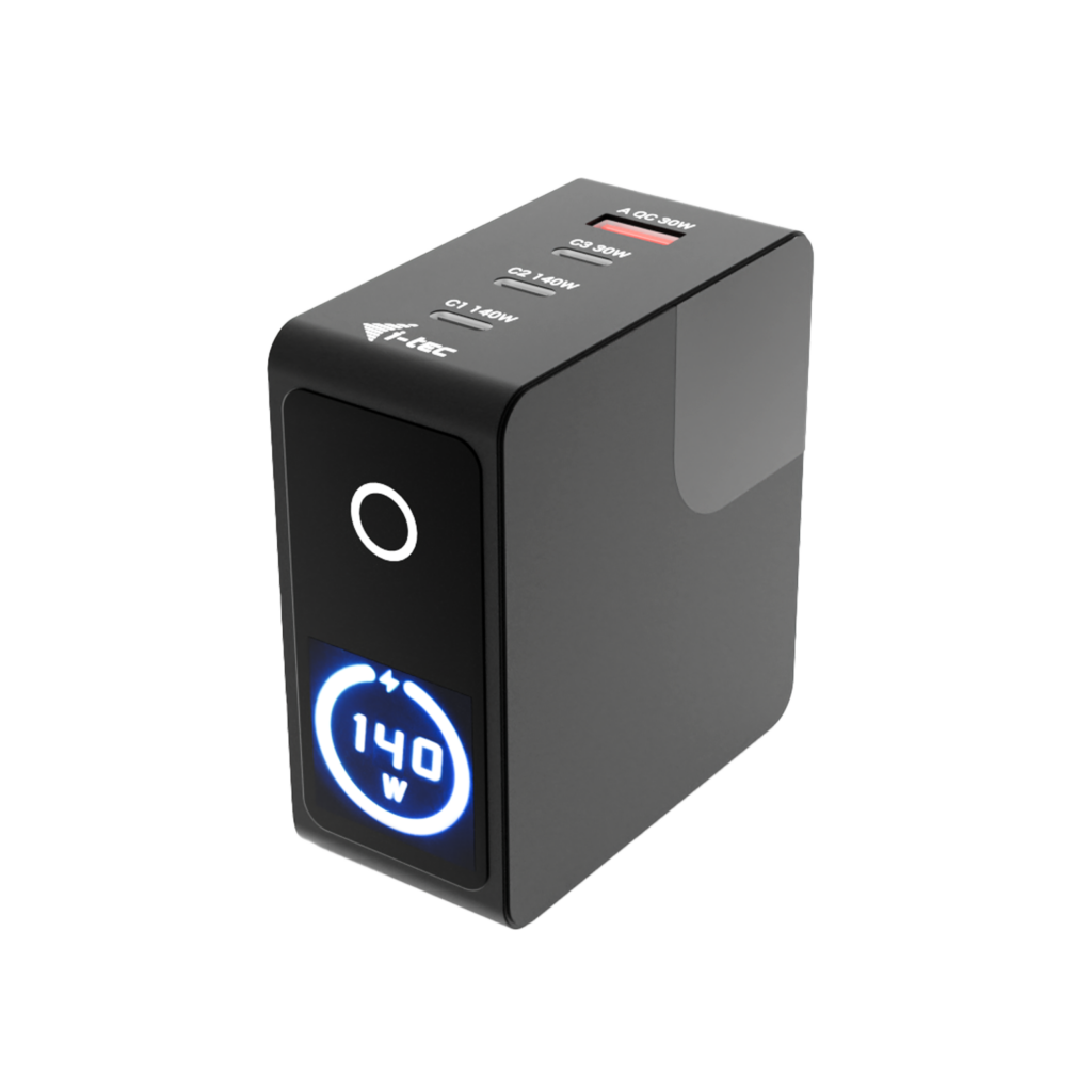 I-TEC 140W Intelligent Multiport USB Charger 3x USB-C 1x USB-A LCD display