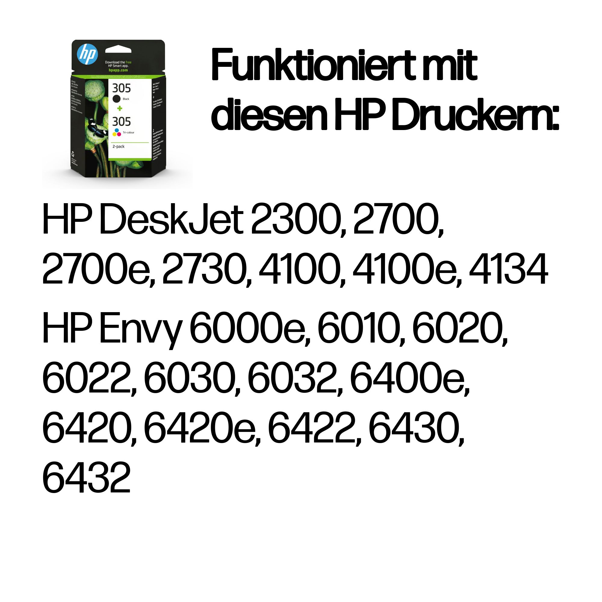 HP 305 Schwarz+Dreifarbig Tintenpatrone