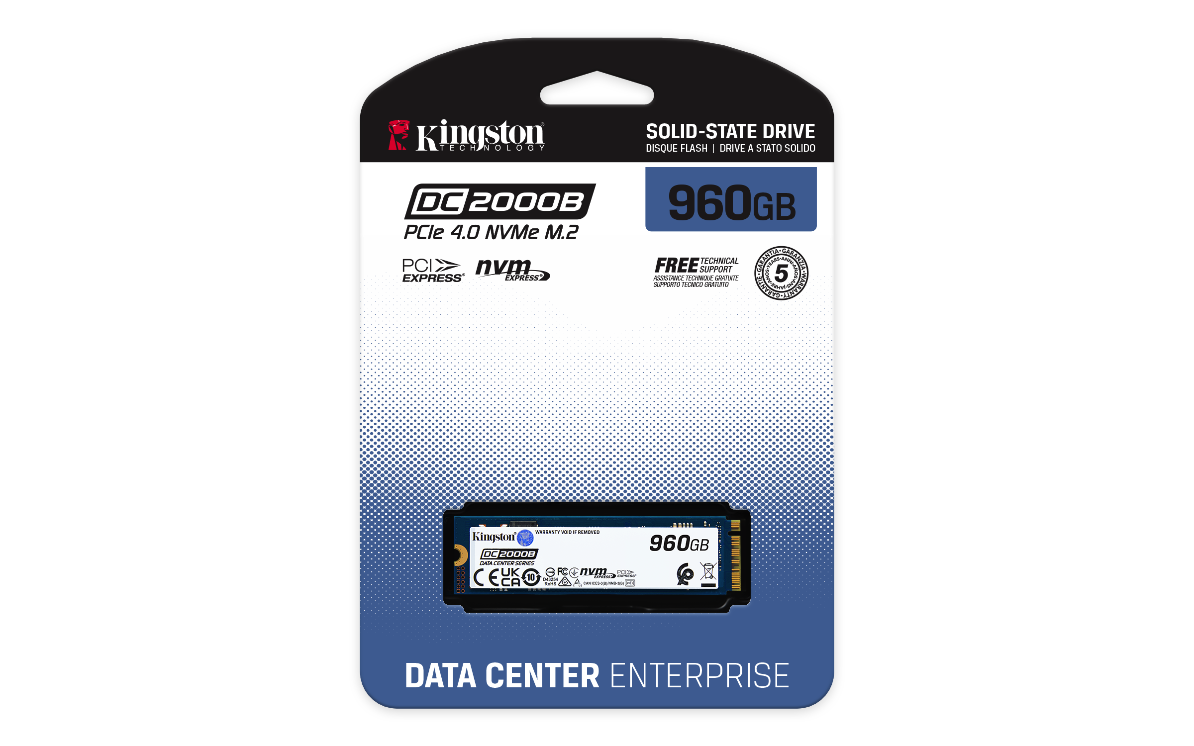 KINGSTON 960GB DC2000B PCIe 4.0 M.2 2280 Enterprise SSD