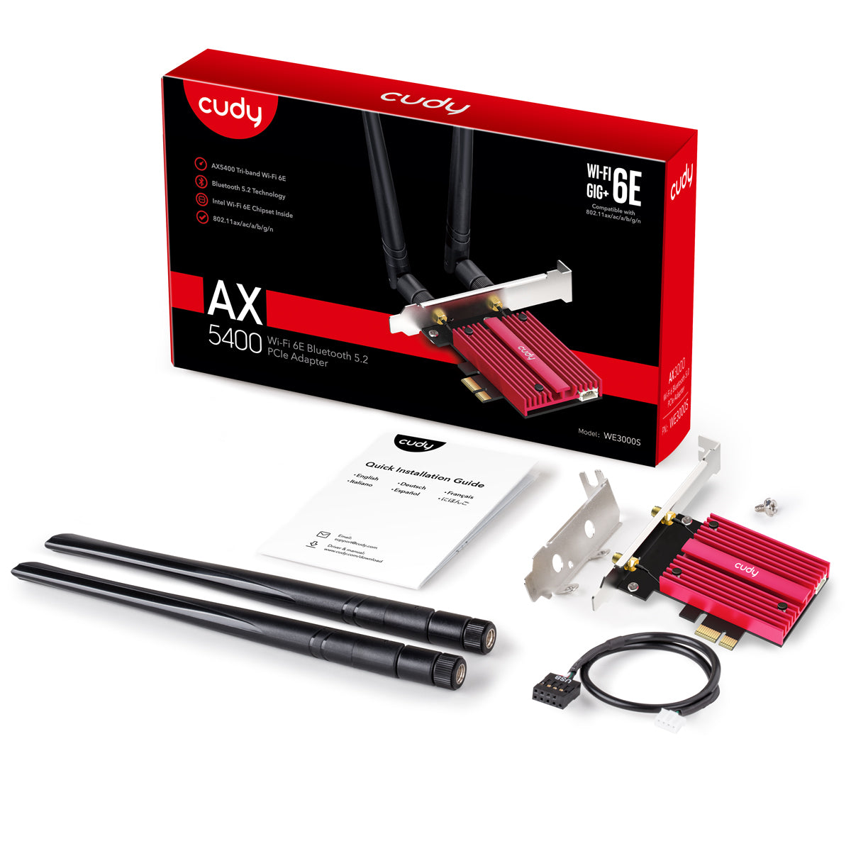 Cudy WE3000S Wi-Fi 6E PCI Express Adapter