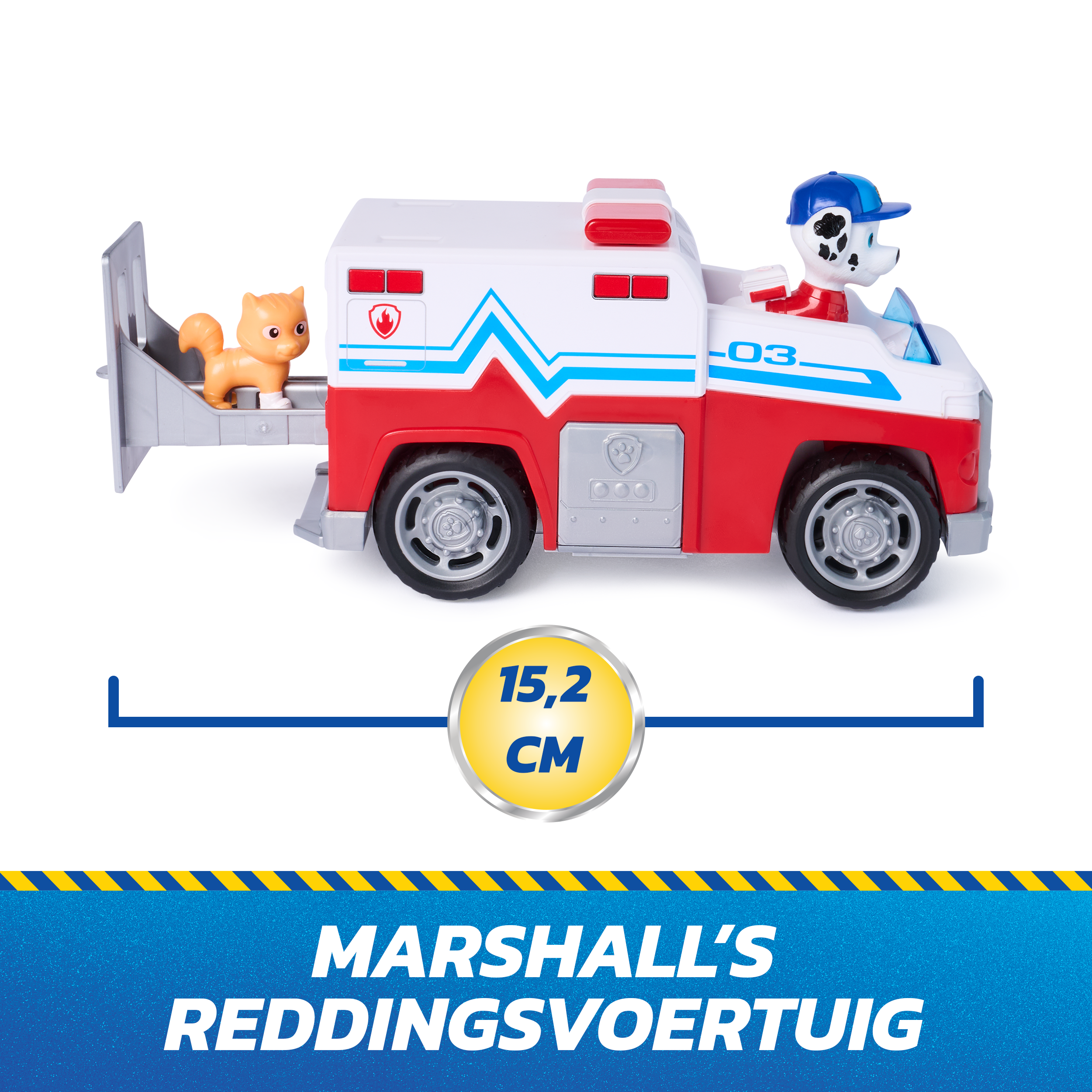 Paw Patrol - Search & Rescue: Marshalls Rettungsfahrzeug mit 2 Figuren, Spielfahrzeug