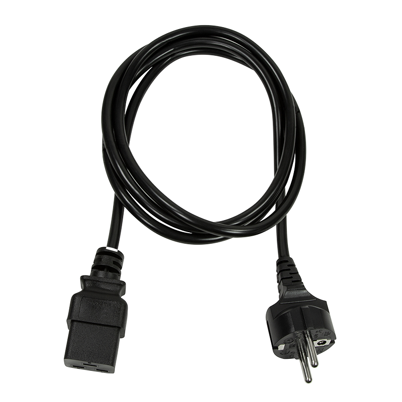 Logilink Power Cord, CEE 7/7-IEC C19, black, 1,80m