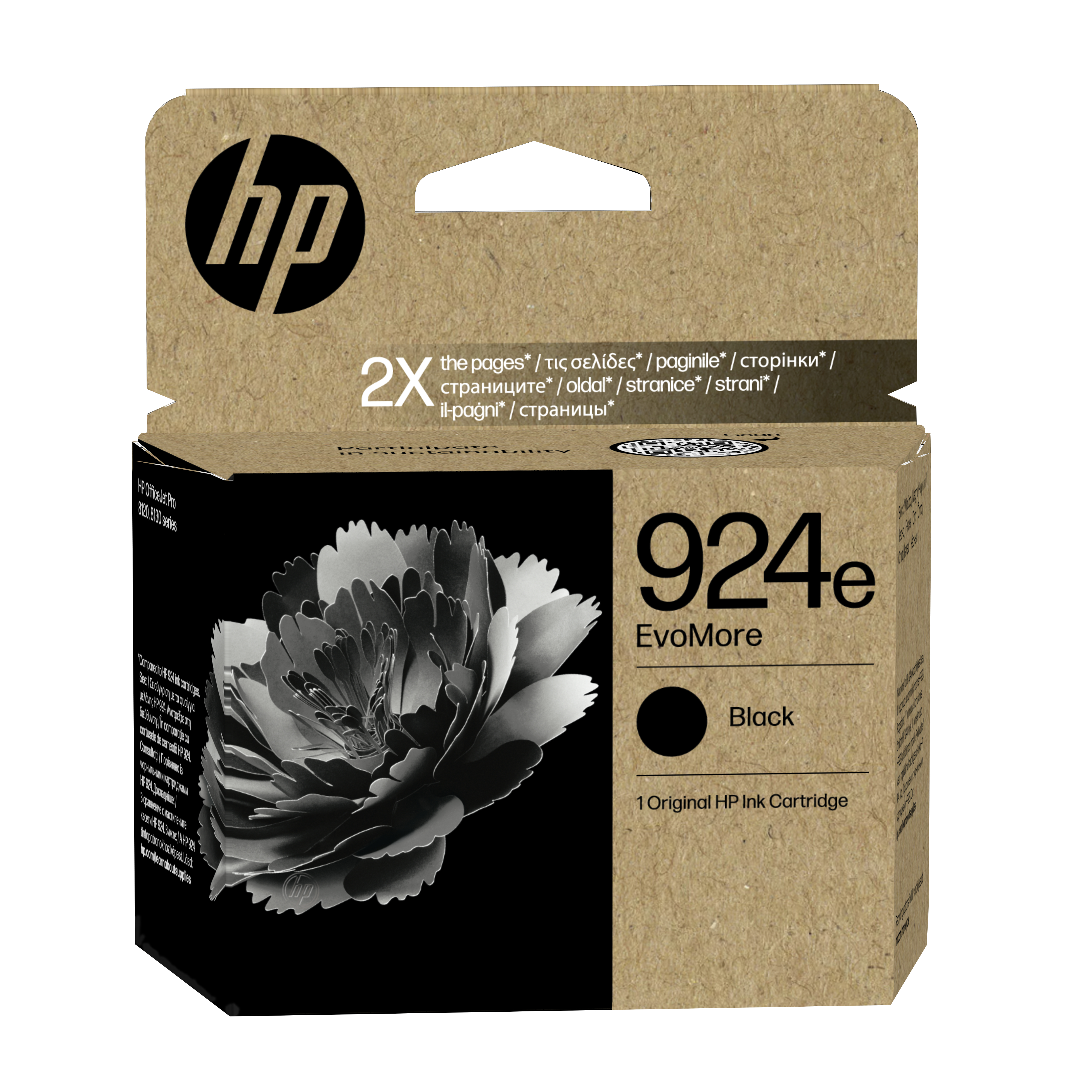 HP 924e Schwarz Tintenpatrone EvoMore