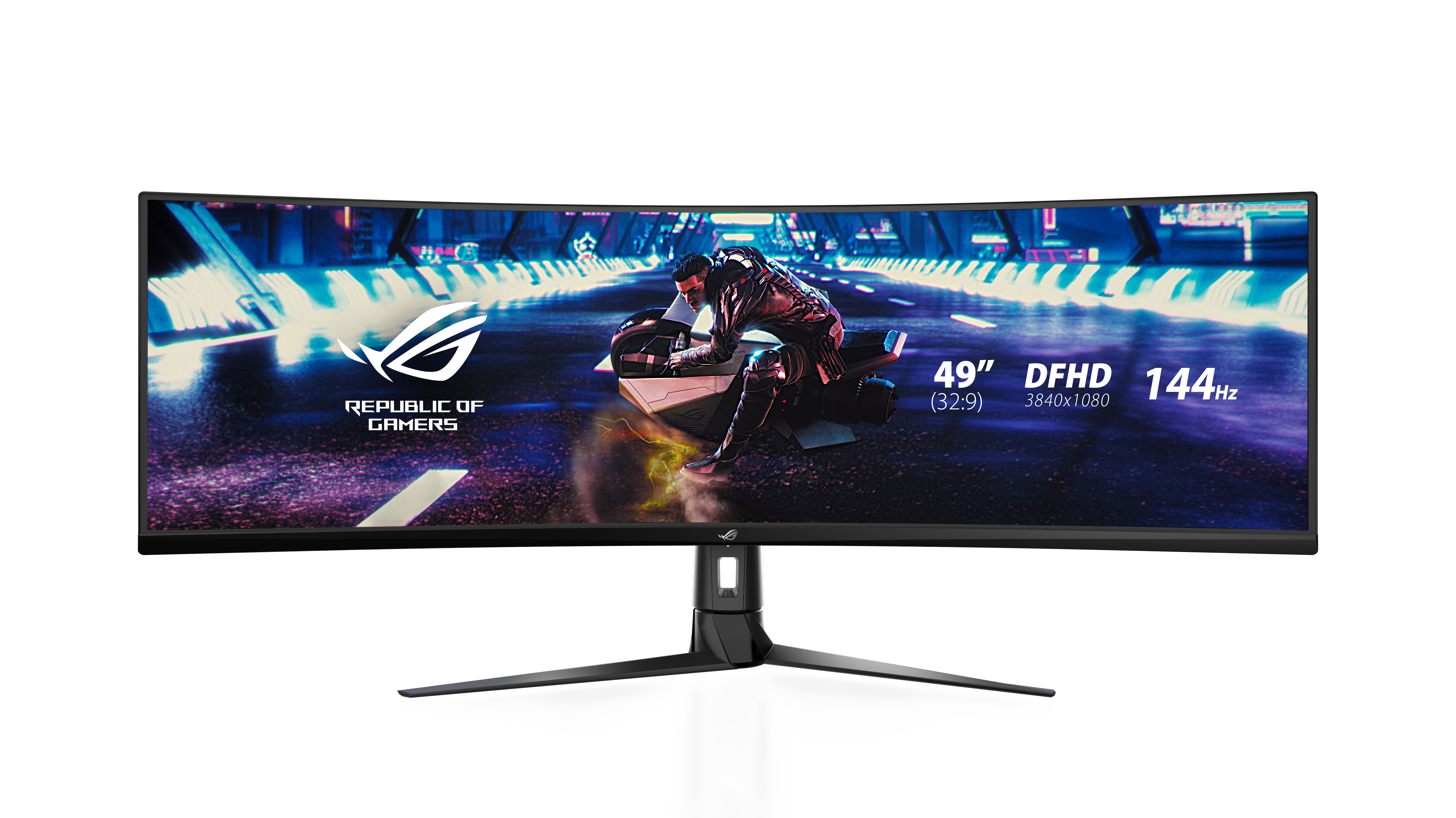 ASUS Display XG49VQ 124,46cm 49Zoll Gaming Curved DFHD 144Hz 3840x1080 Freesync 2 HDR 4ms 21:9 USB HDMI DP Speaker