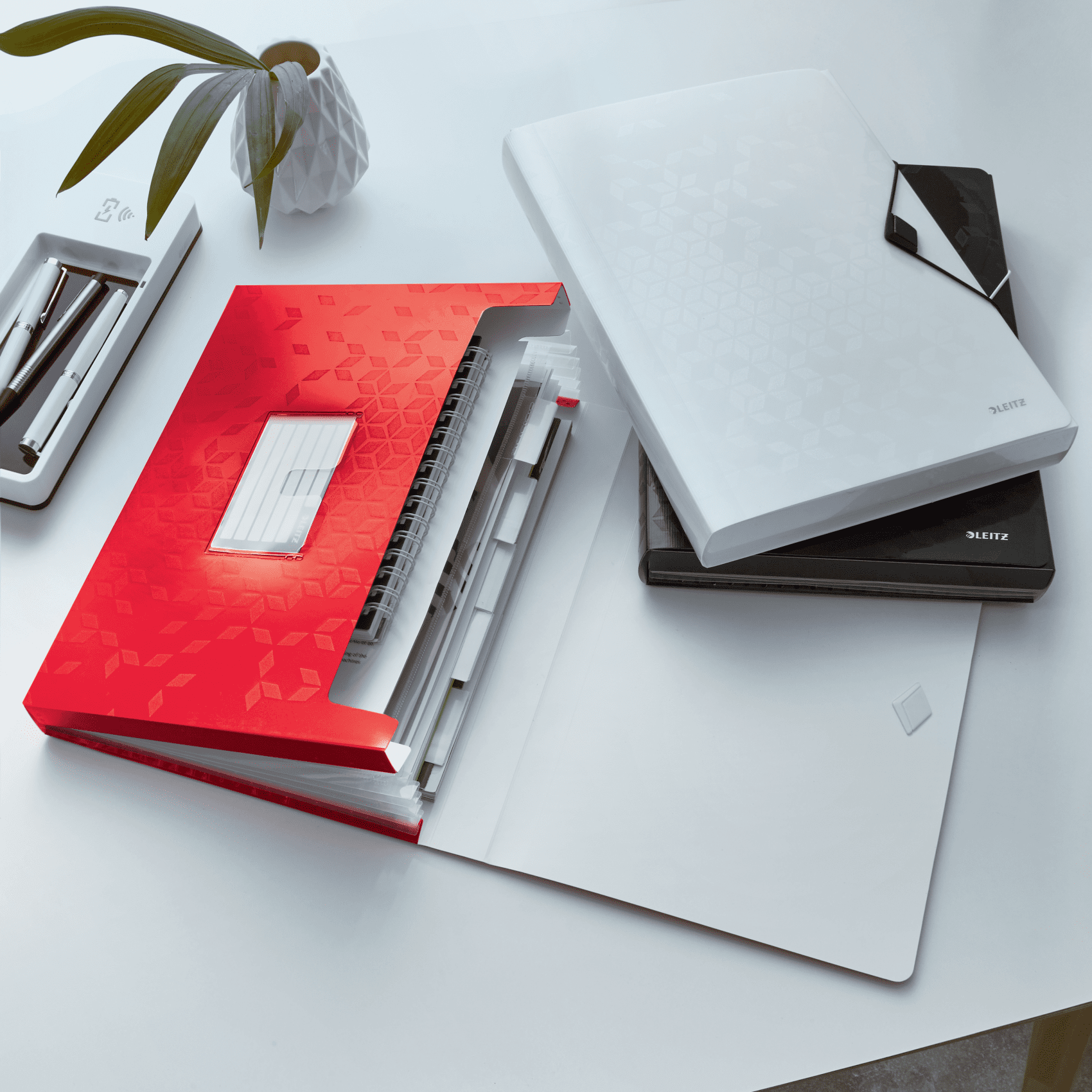 LEITZ Fächermappe WOW 4589 6 Fächer rot, 1 St.