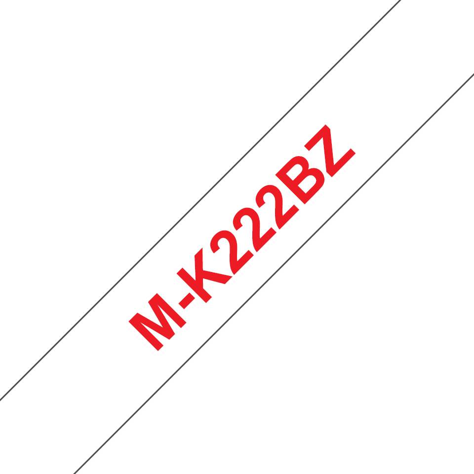 brother Schriftband M-K M-K222 MK222BZ, 9 mm, rot auf weiß, 1 St.