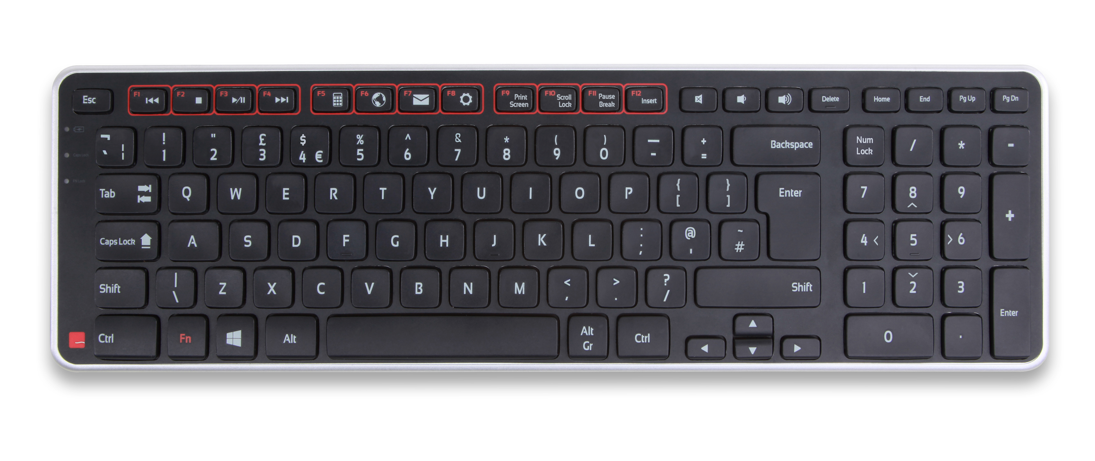 Contour Balance Tastatur wireless DE-Layout schwarz/silber retail