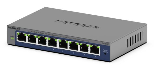 NETGEAR Switch PLUS 8-port 10/100/1000 GS108E-400EUS