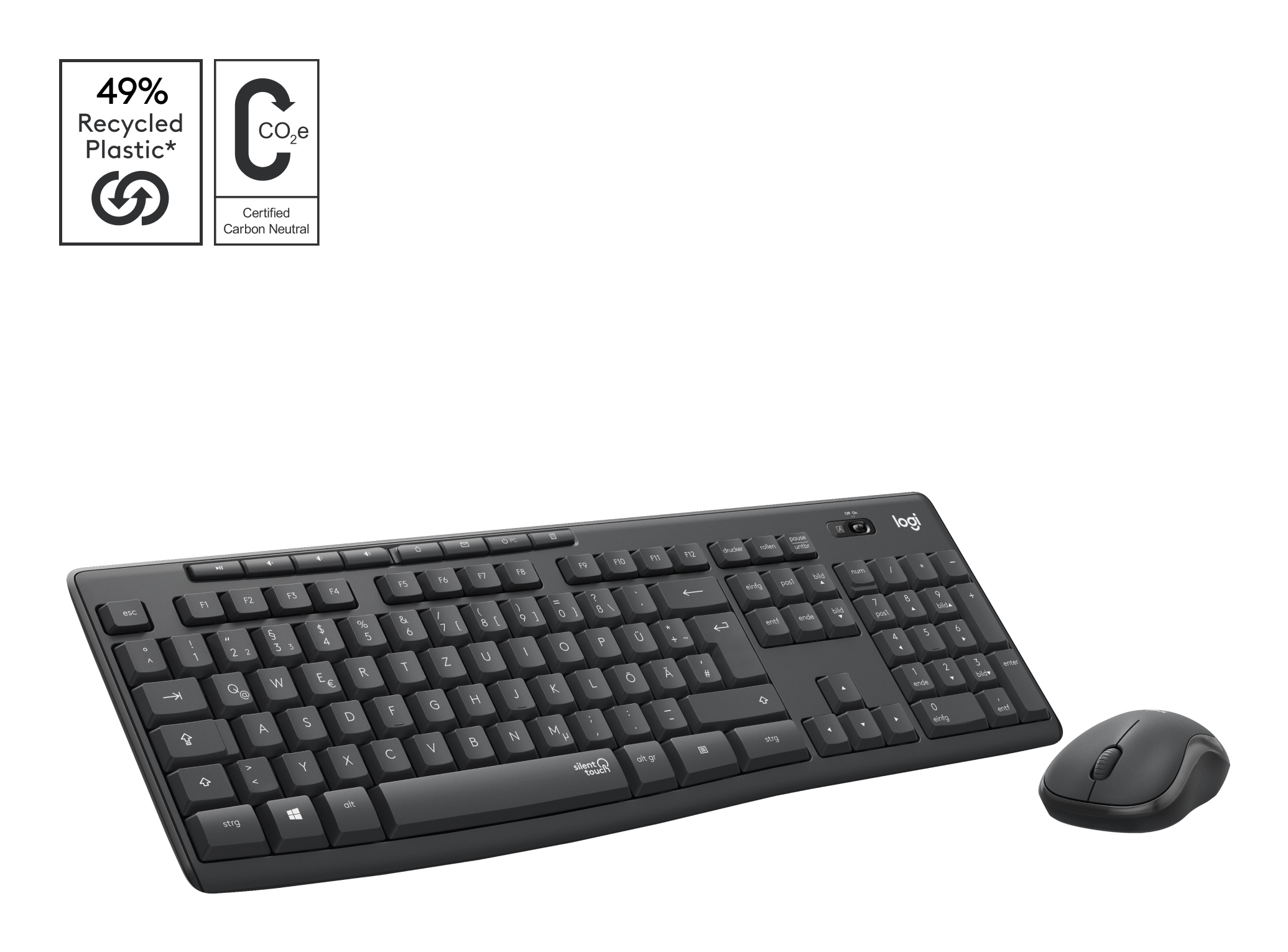 MK295 SILENT WIRELESS COMBO GRAPHITE CH CENTRAL