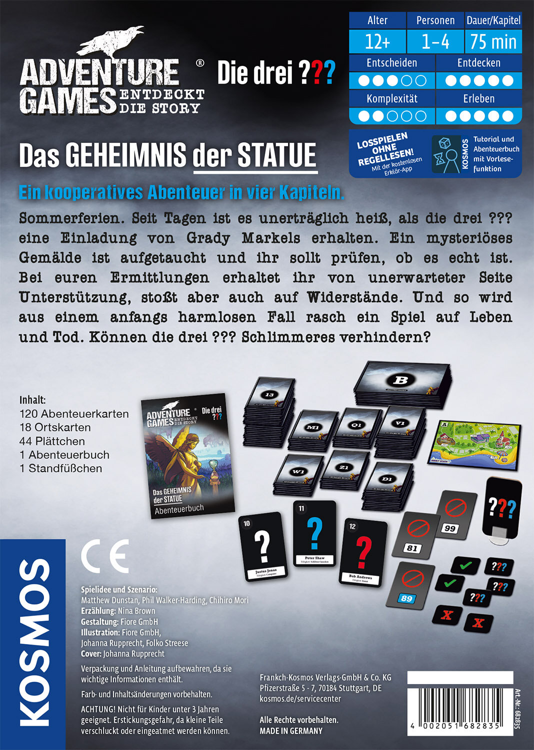 Adventure Games - Die drei ???: Das Geheimnis der Statue, Brettspiel