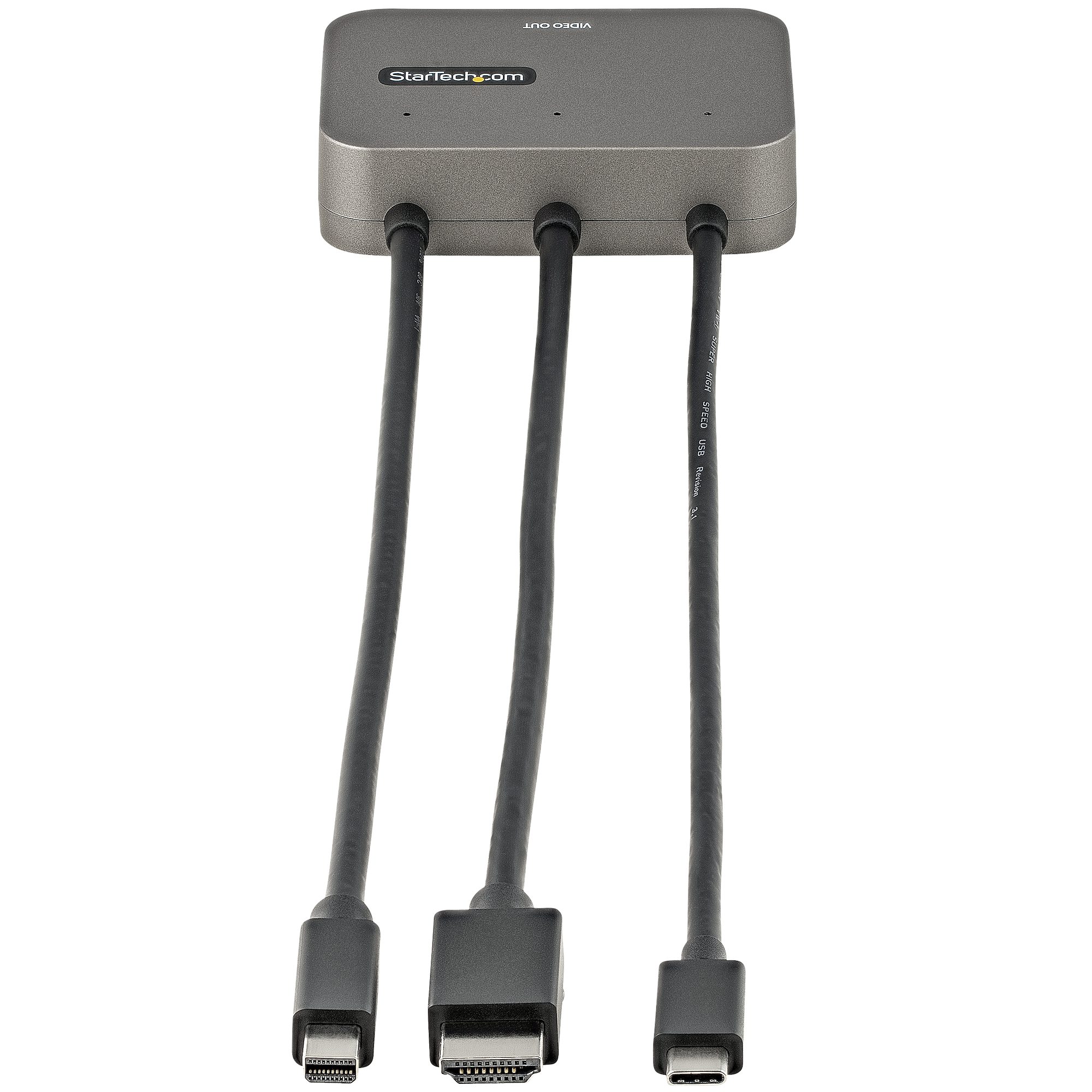 STARTECH.COM 3-in-1 Multiport auf HDMI Adapter - 4K 60Hz USB-C HDMI oder mDP auf HDMI Video Konverter - Digitaler AV-Adapter