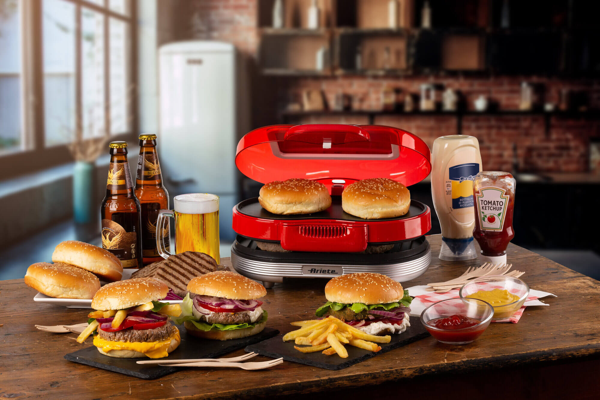 Hamburger-Grill Party Time, Elektro-Grillplatte