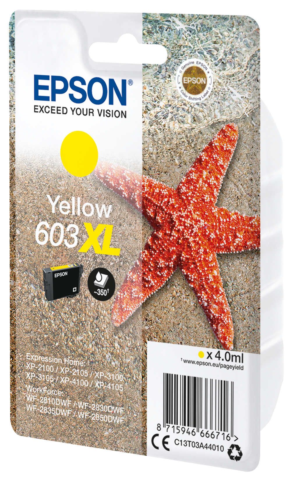 EPSON 1LB Singlepack Yellow 603XL Ink w/s