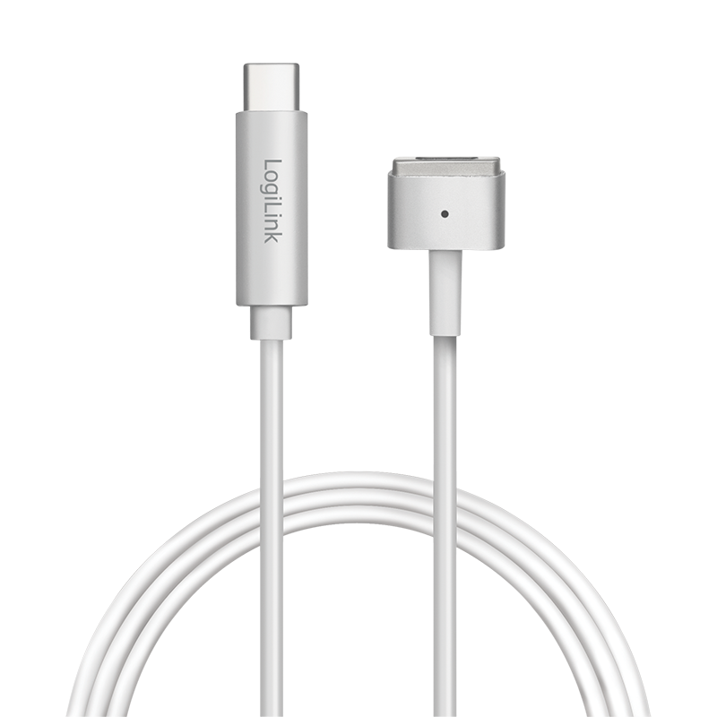 Logilink USB-C Ladekabel zu Apple Mag Safe 2charg. 1,8m,silb