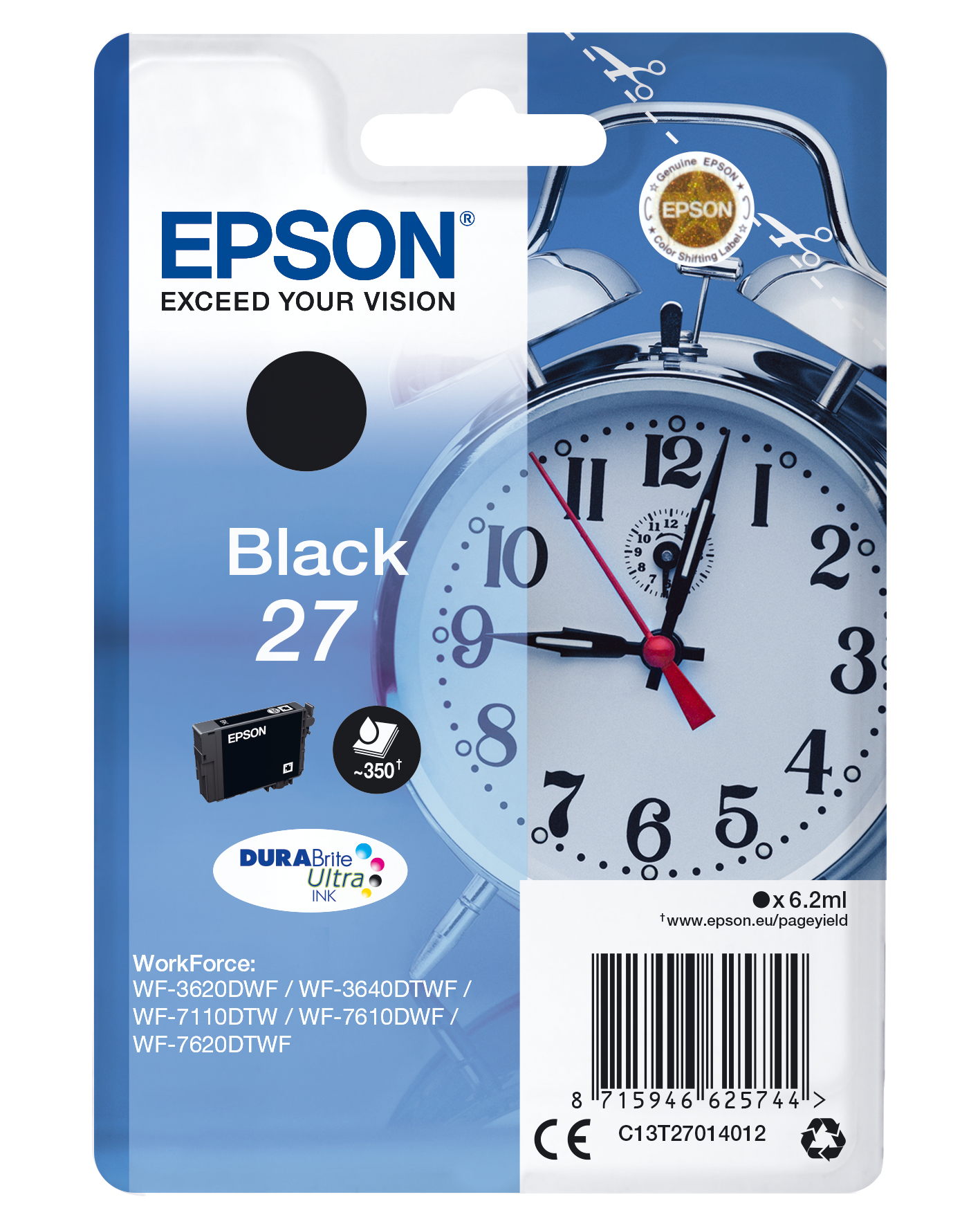 EPSON 27 / T2701 (Wecker) schwarz Druckerpatrone
