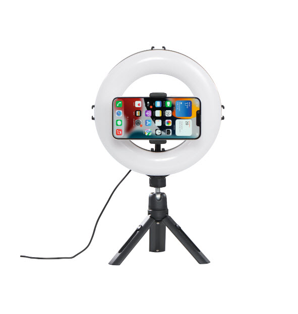 hama SpotLight Smart 80 II LED Ringlicht mit Stativ schwarz 9 Watt