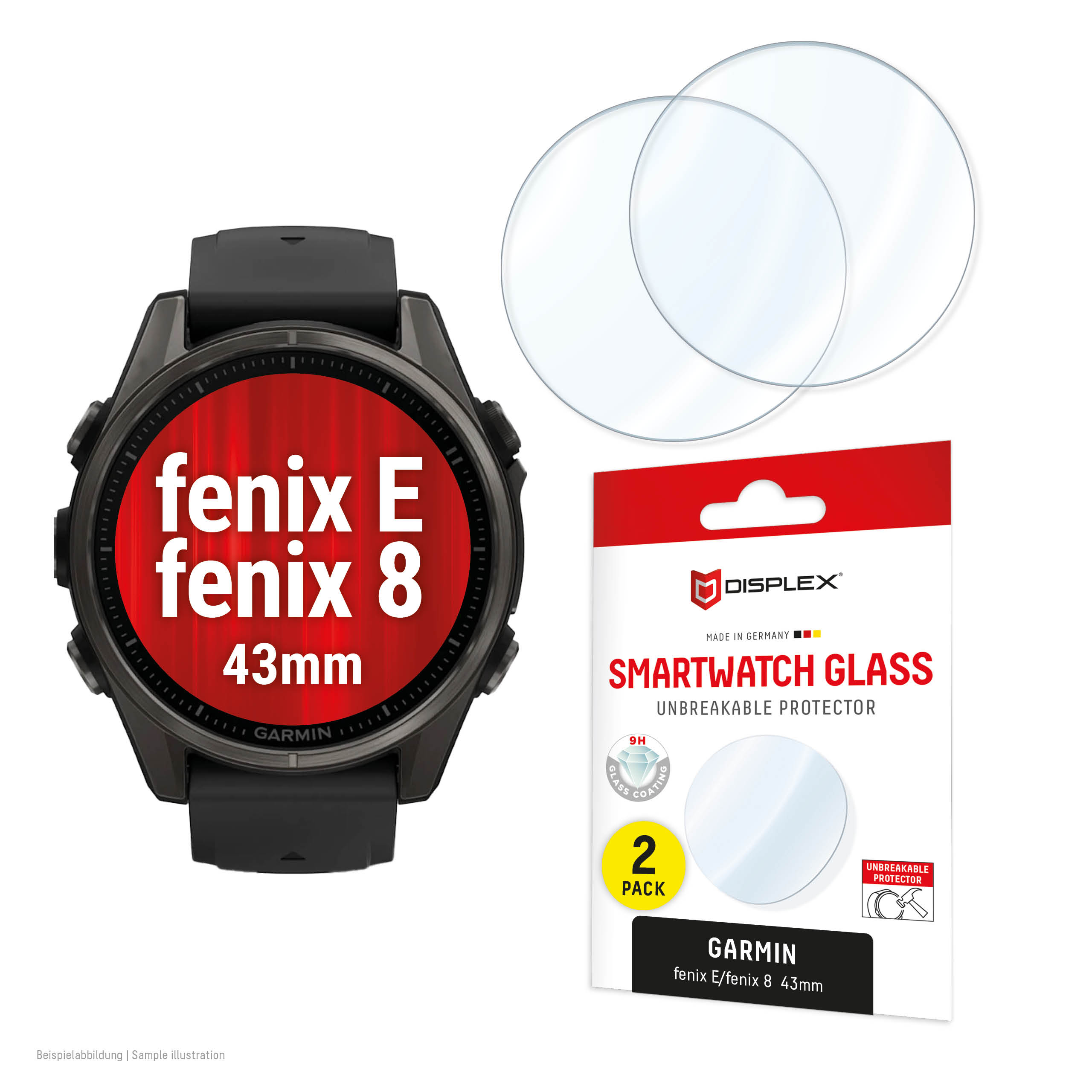 DISPLEX GLASS GARMIN FENIX E/FENIX 8 43MM