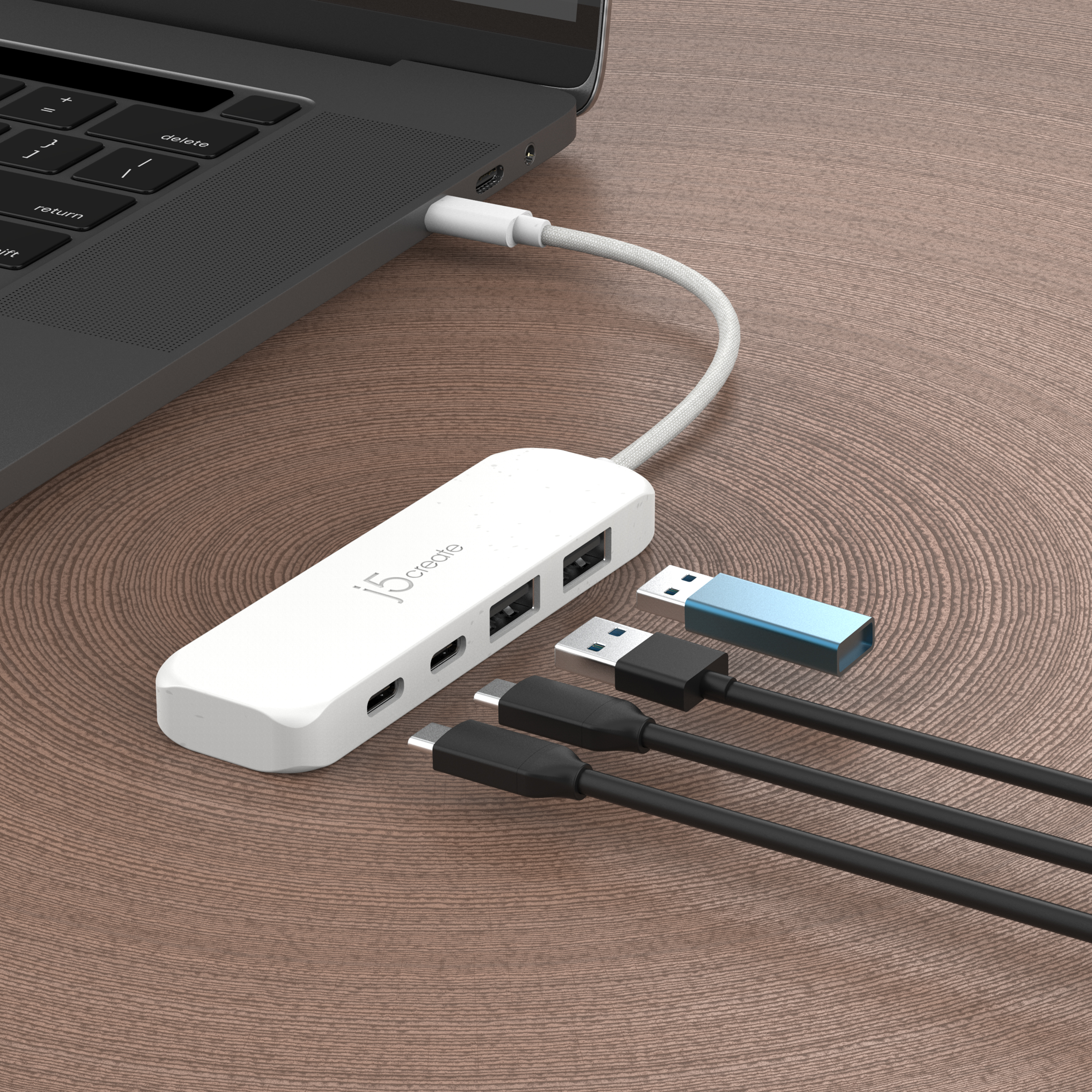ECO-FRIENDLY USB-C TO 4-PORT TYPE-C TYPE-A GEN 2 HUB