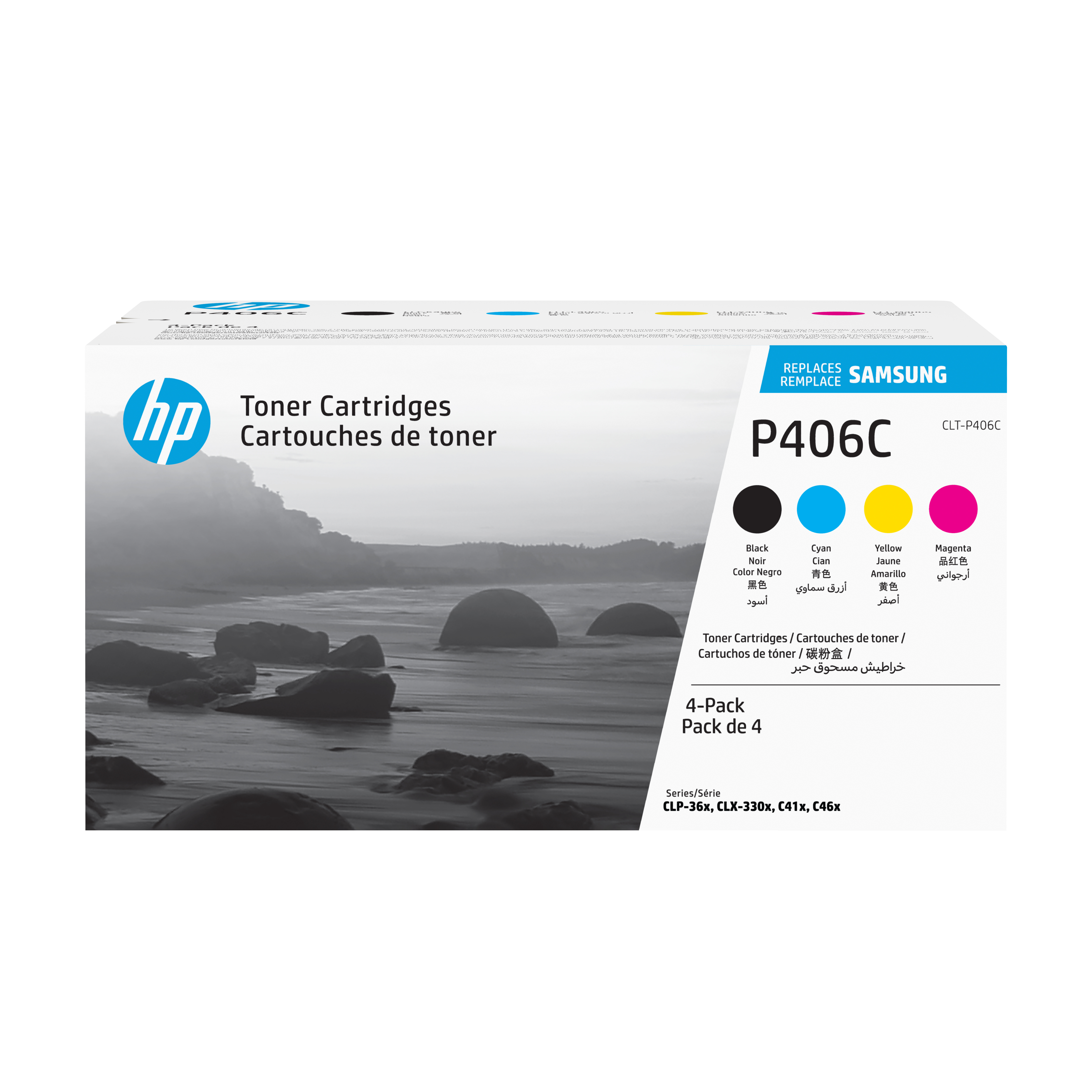 HP CLT-P406C (SU375A) schwarz, cyan, magenta, gelb Toner, 4er-Set