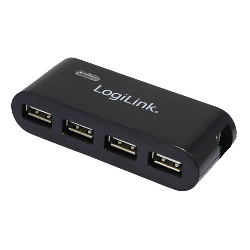 Logilink USB-HUB 4-Port m. Netzteil schwarz